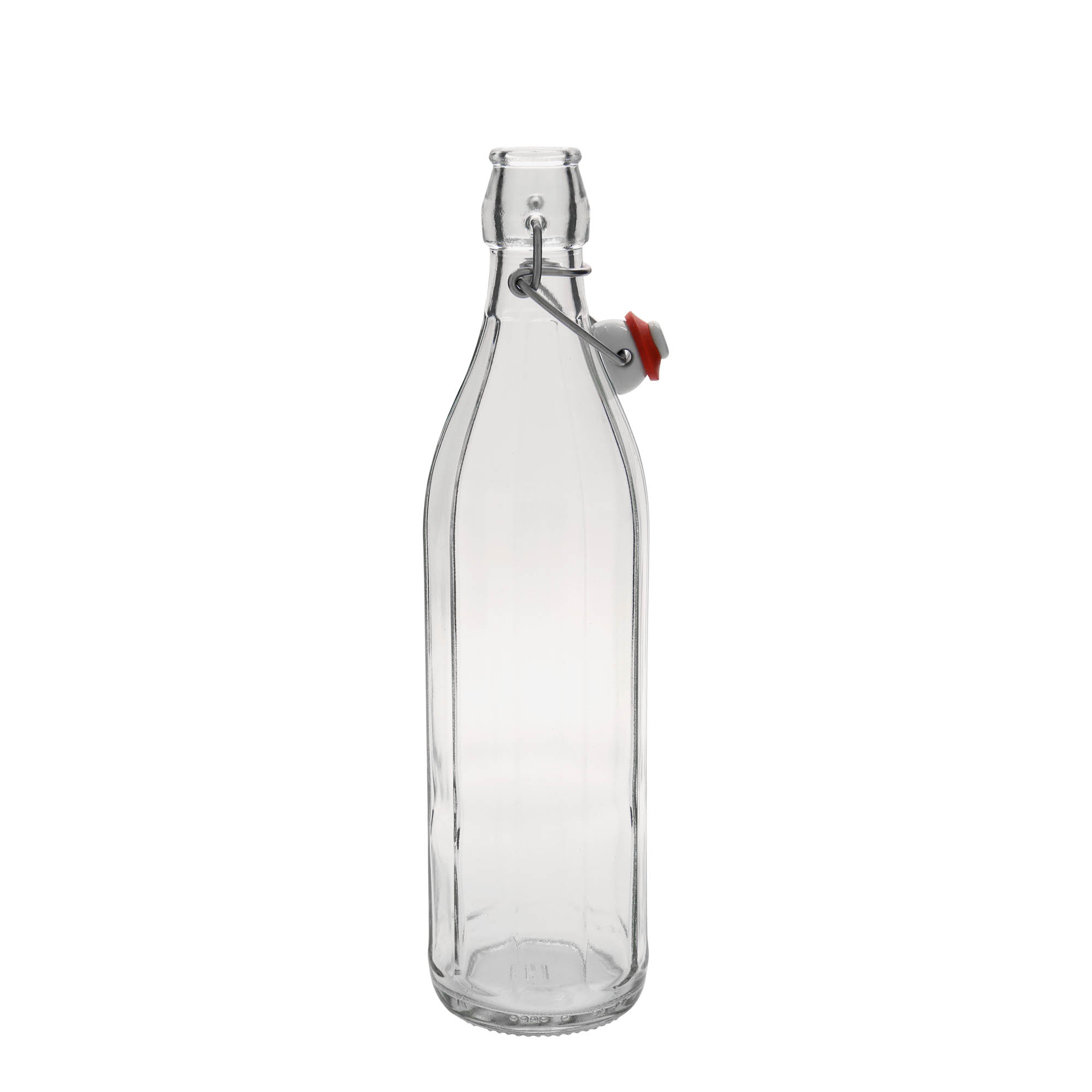 750 ml sklenená fľaša 'Bravo', desaťuholníková, hrdlo: uzáver s pákou 750 ml sklenená fľaša 'Bravo', desaťuholníková, hrdlo: uzáver s pákou