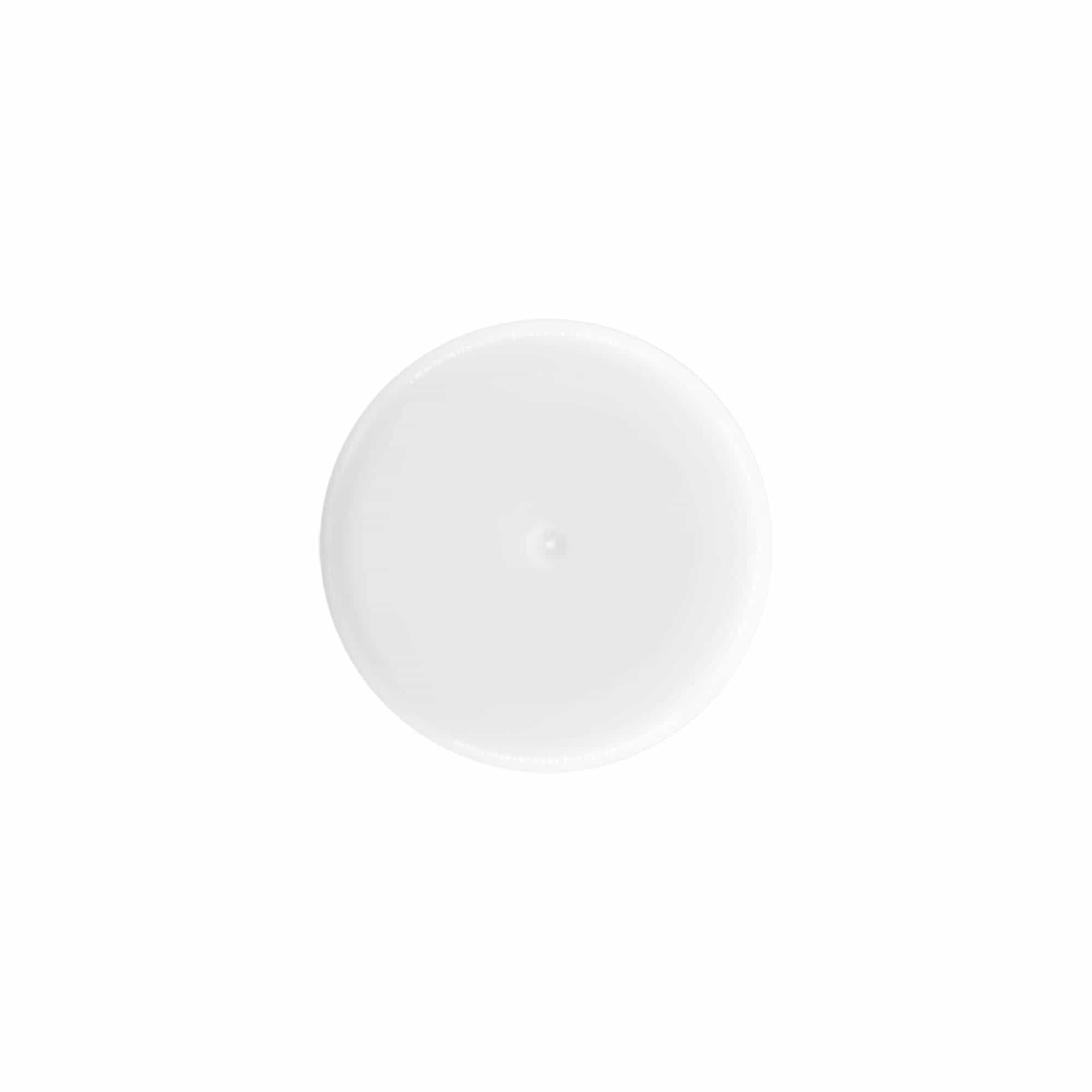 Uzáver pre 50 ml roll on fľaštička, PP plast, biela farba, pre hrdlo: skrutkovací uzáver