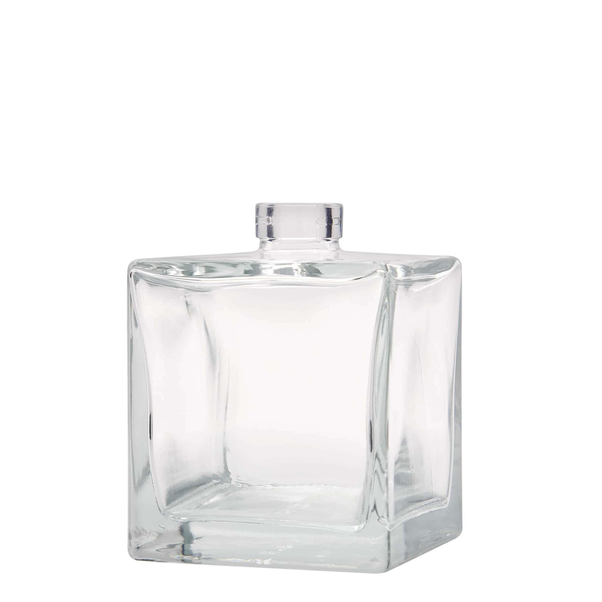 500 ml sklená fľaša „Cube“, štvorcová, hrdlo: korok