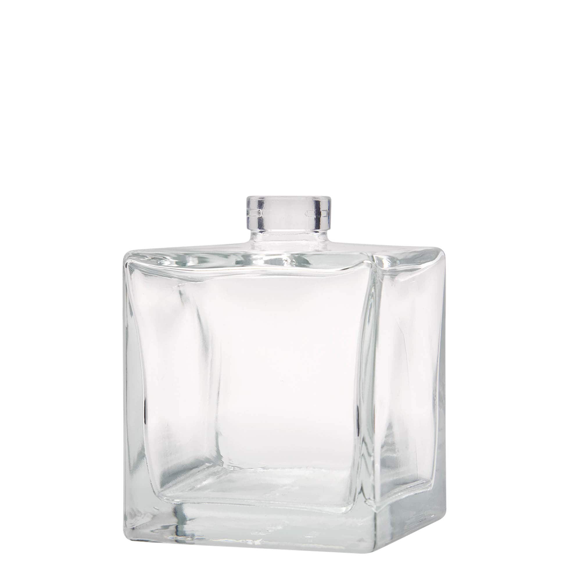 500 ml sklenená fľaša 'Cube', štvorcová, hrdlo: korok