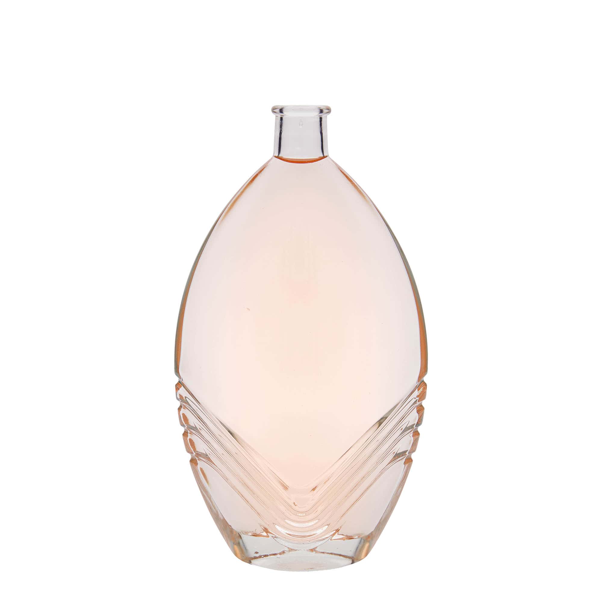 500 ml sklená fľaša „Florence“, oválna, hrdlo: korok