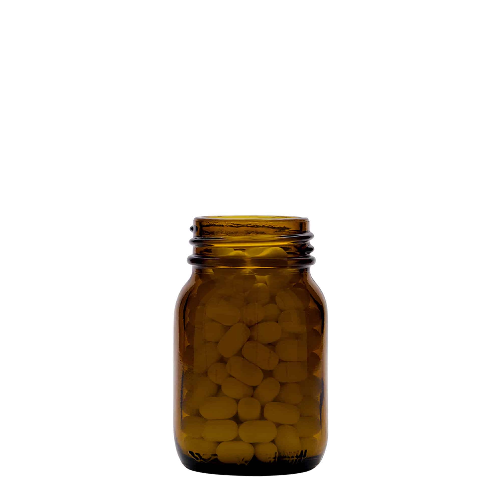75 ml pohár so širokým hrdlom, hnedá farba, hrdlo: DIN 40