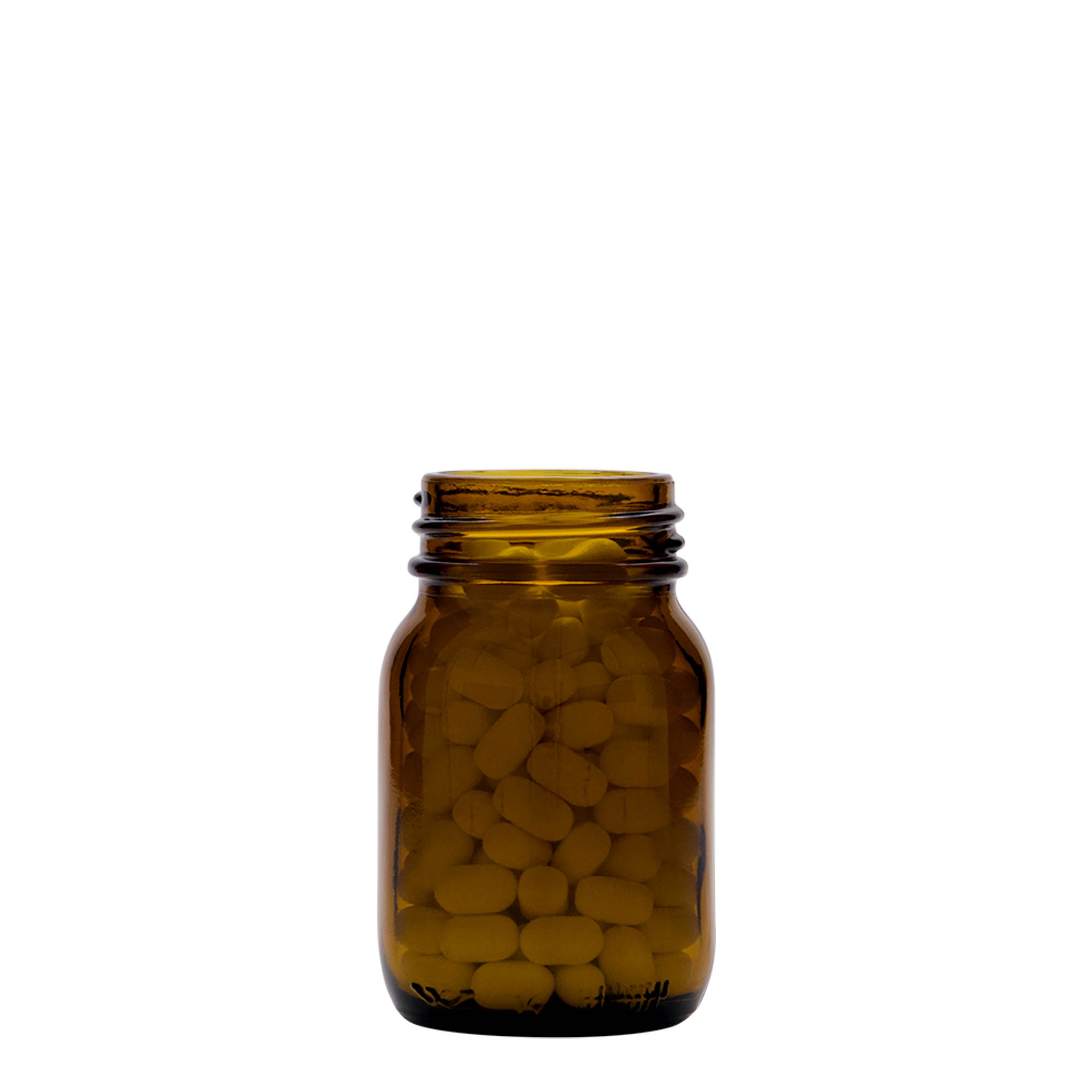 75 ml širokouhlové sklo, hnedé, hrdlo: DIN 40