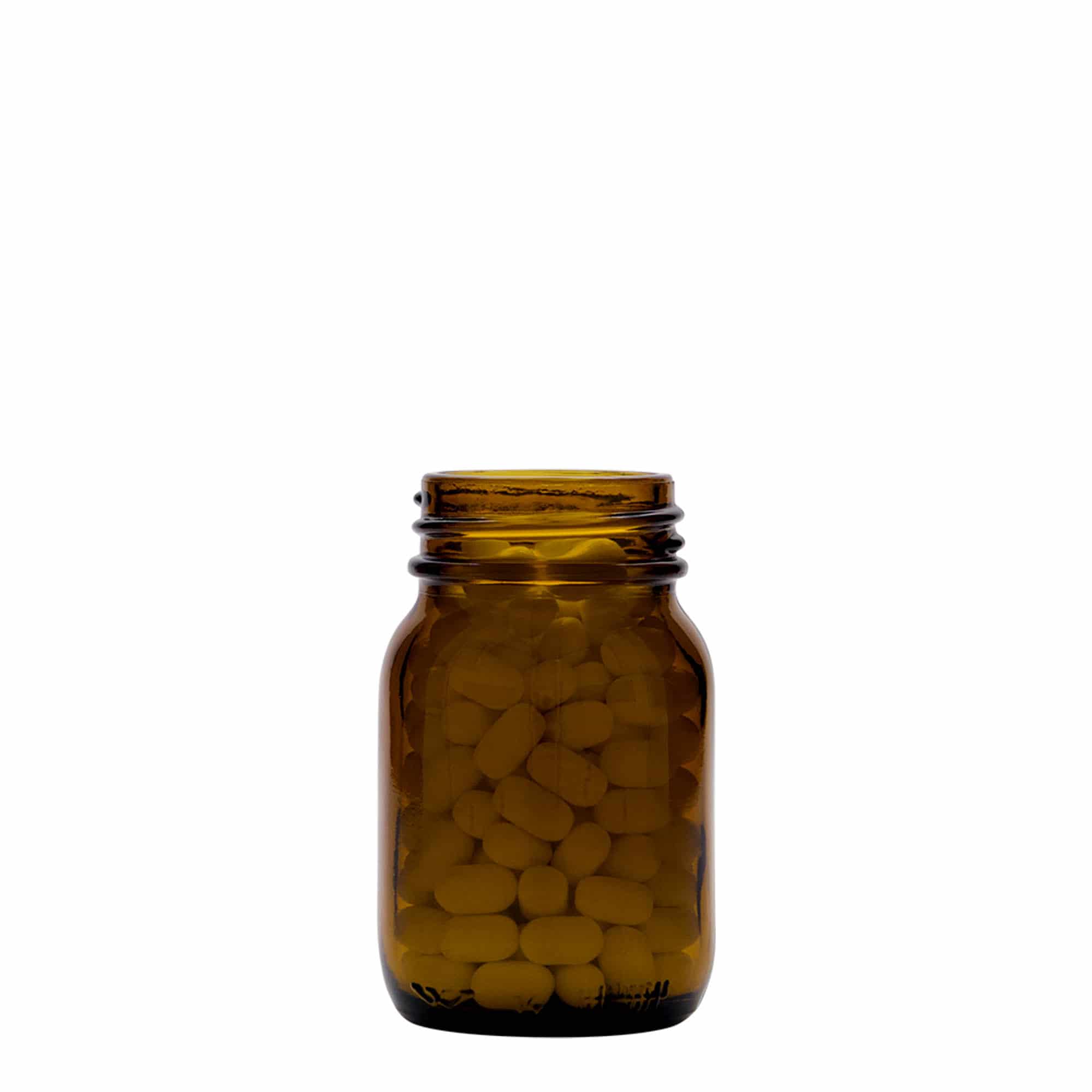 75 ml širokouhlové sklo, hnedé, hrdlo: DIN 40