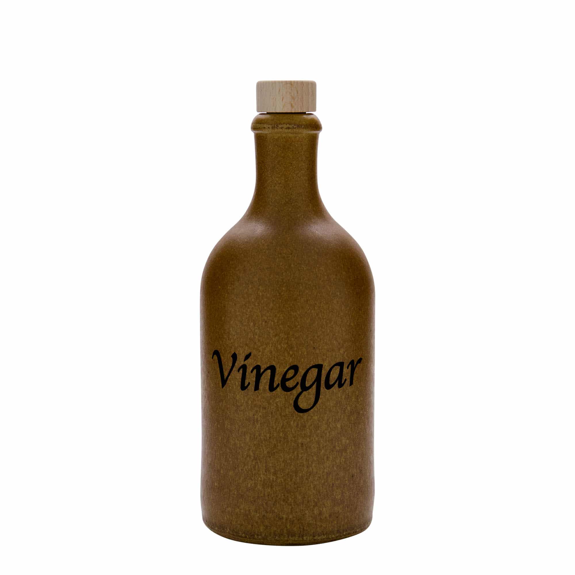 500 ml hlinený krčah, motív: vínny ocot, kamenina, hnedá – kryštálová farba, hrdlo: korok