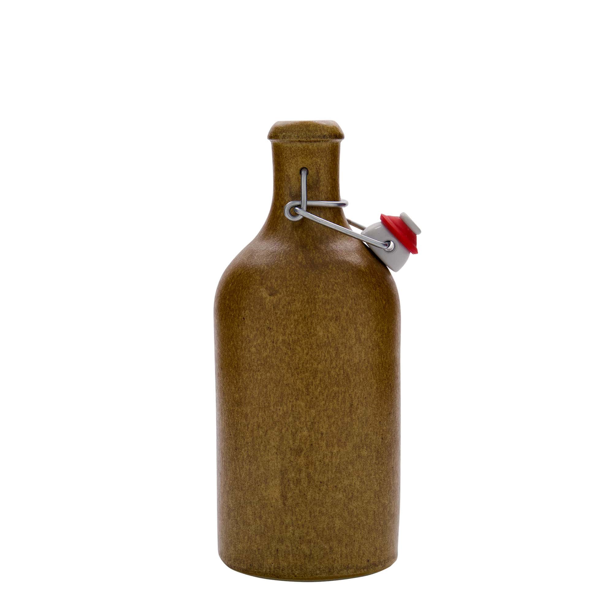500 ml hlinený džbán, kamenina, hnedo-kryštalický, hrdlo: uzáver na pánt