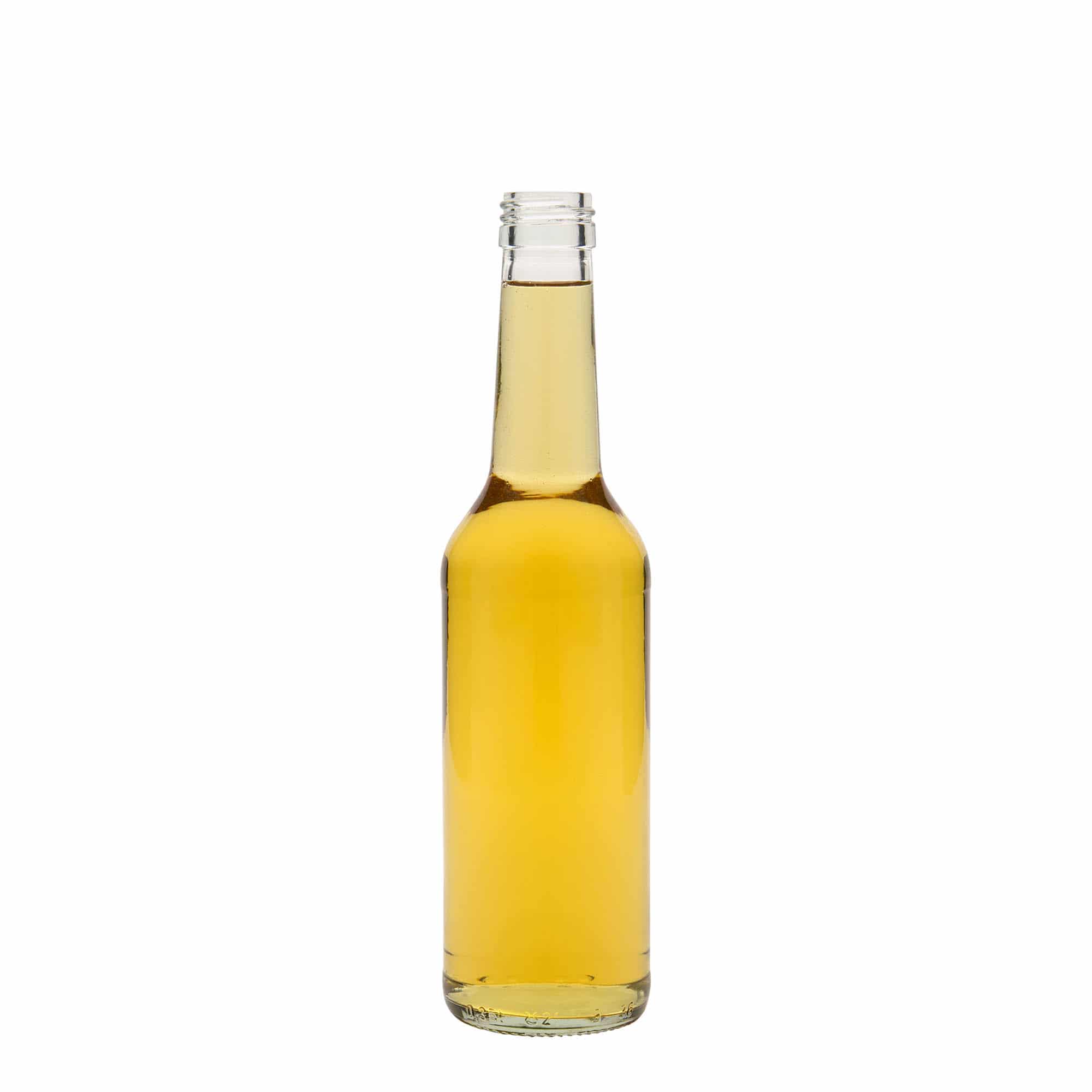 350 ml sklená fľaša rovné hrdlo, hrdlo: PP 28