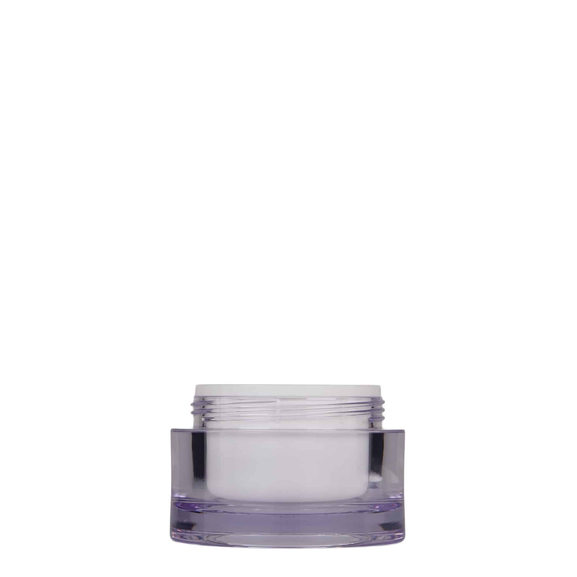 50 ml téglik, SAN plast, biela farba, hrdlo: skrutkovací uzáver 50 ml téglik, SAN plast, biela farba, hrdlo: skrutkovací uzáver