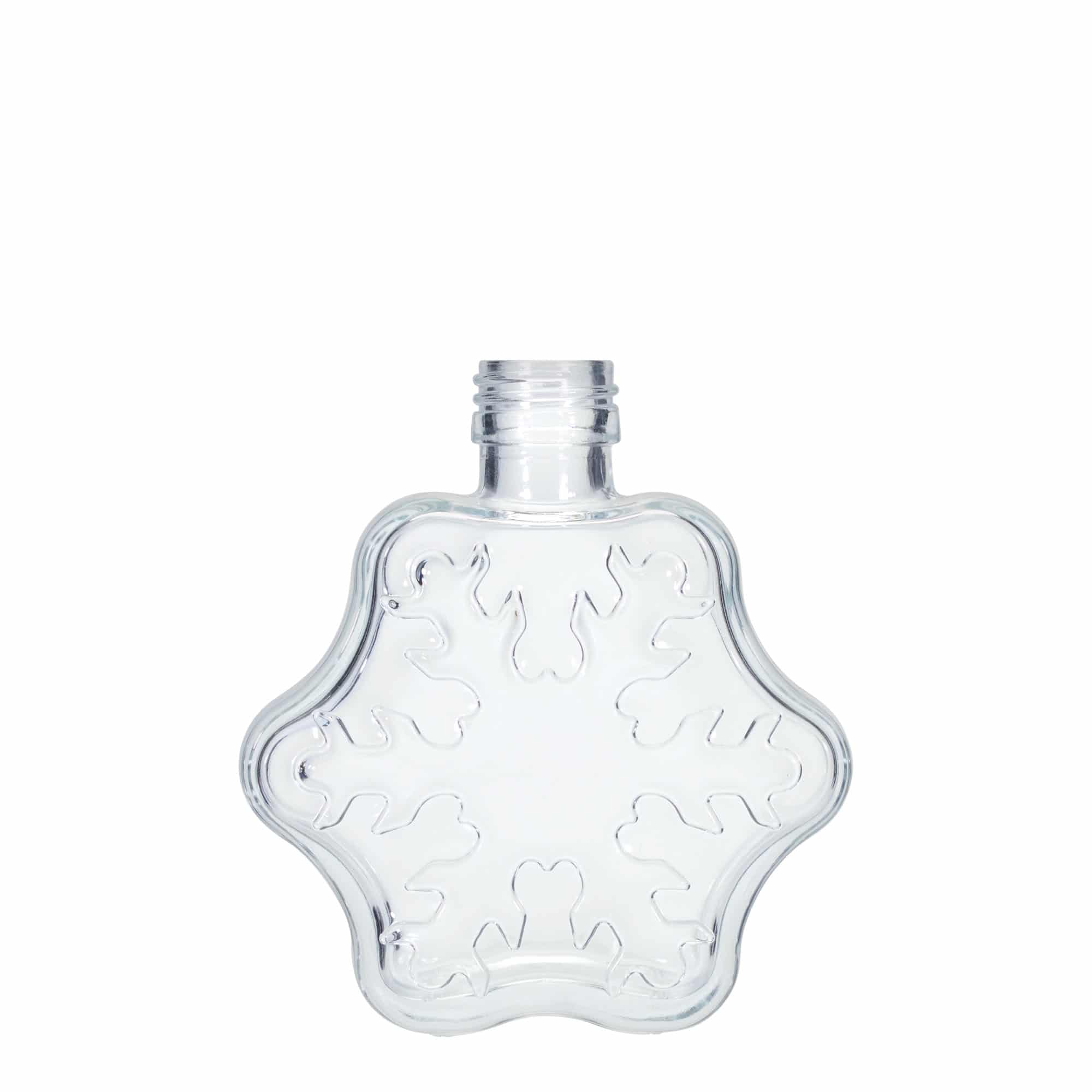 200 ml sklenená fľaša 'Snehová vločka', hrdlo: PP 28 200 ml sklenená fľaša 'Snehová vločka', hrdlo: PP 28