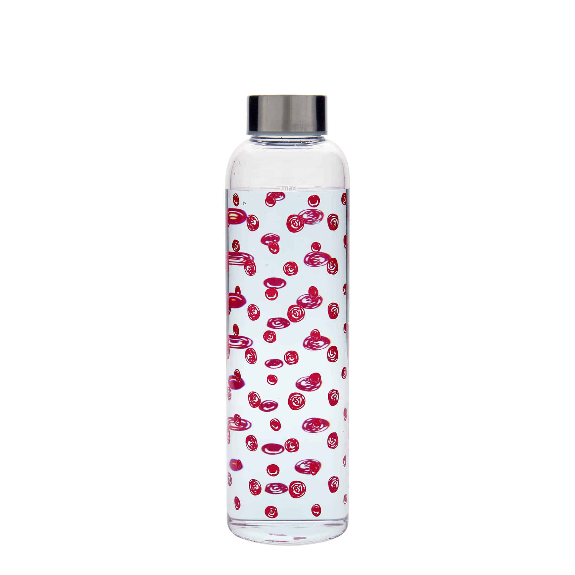 500 ml fľaša „Perseus“, motív: červené body, hrdlo: skrutkovací uzáver
