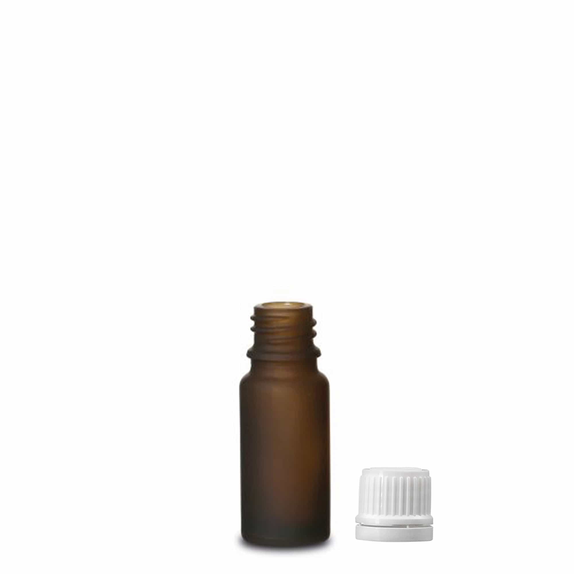 10ml liekovka, sklo, hnedá matná, hrdlo: DIN 18