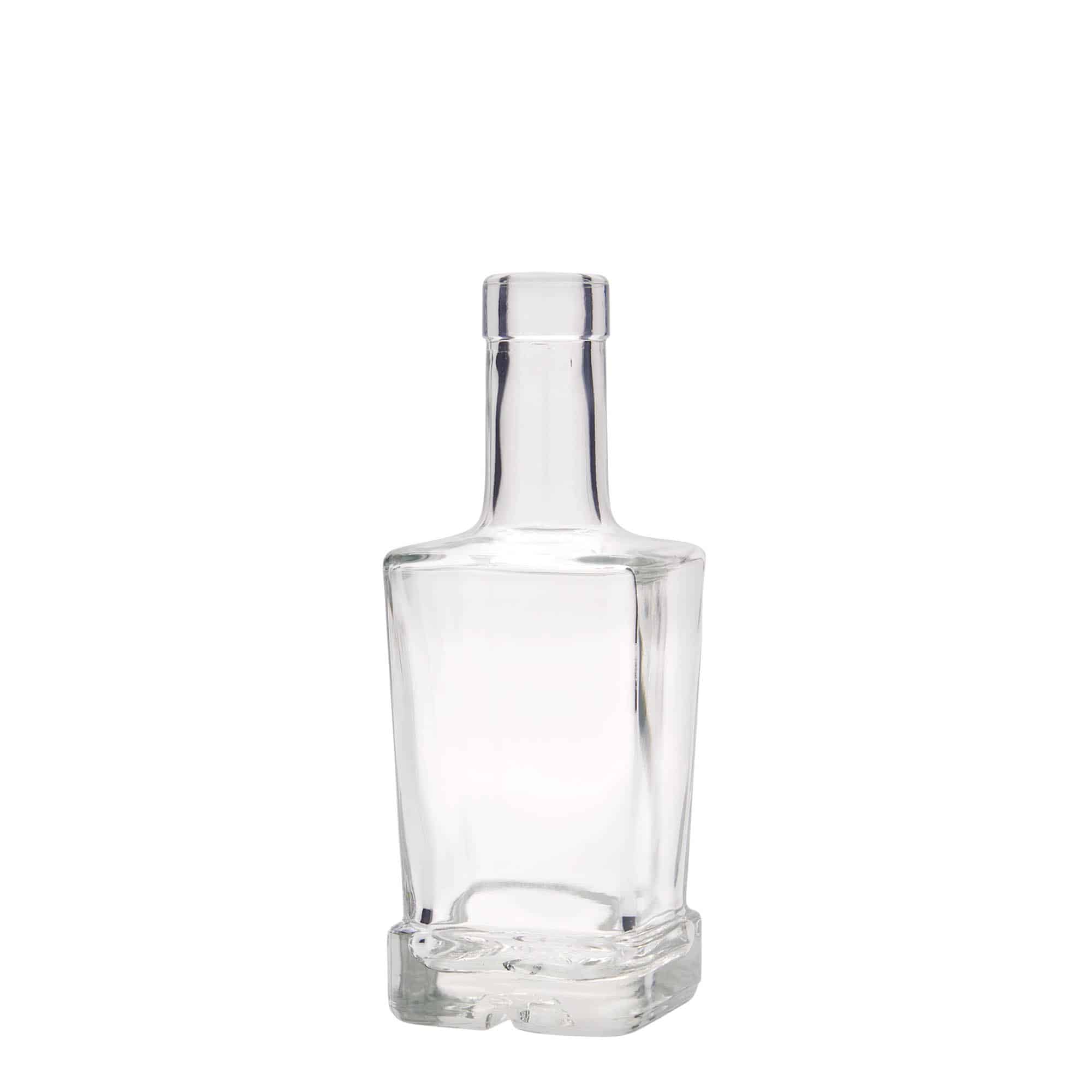 250 ml sklená fľaša „Rene“, štvorcová, hrdlo: korok