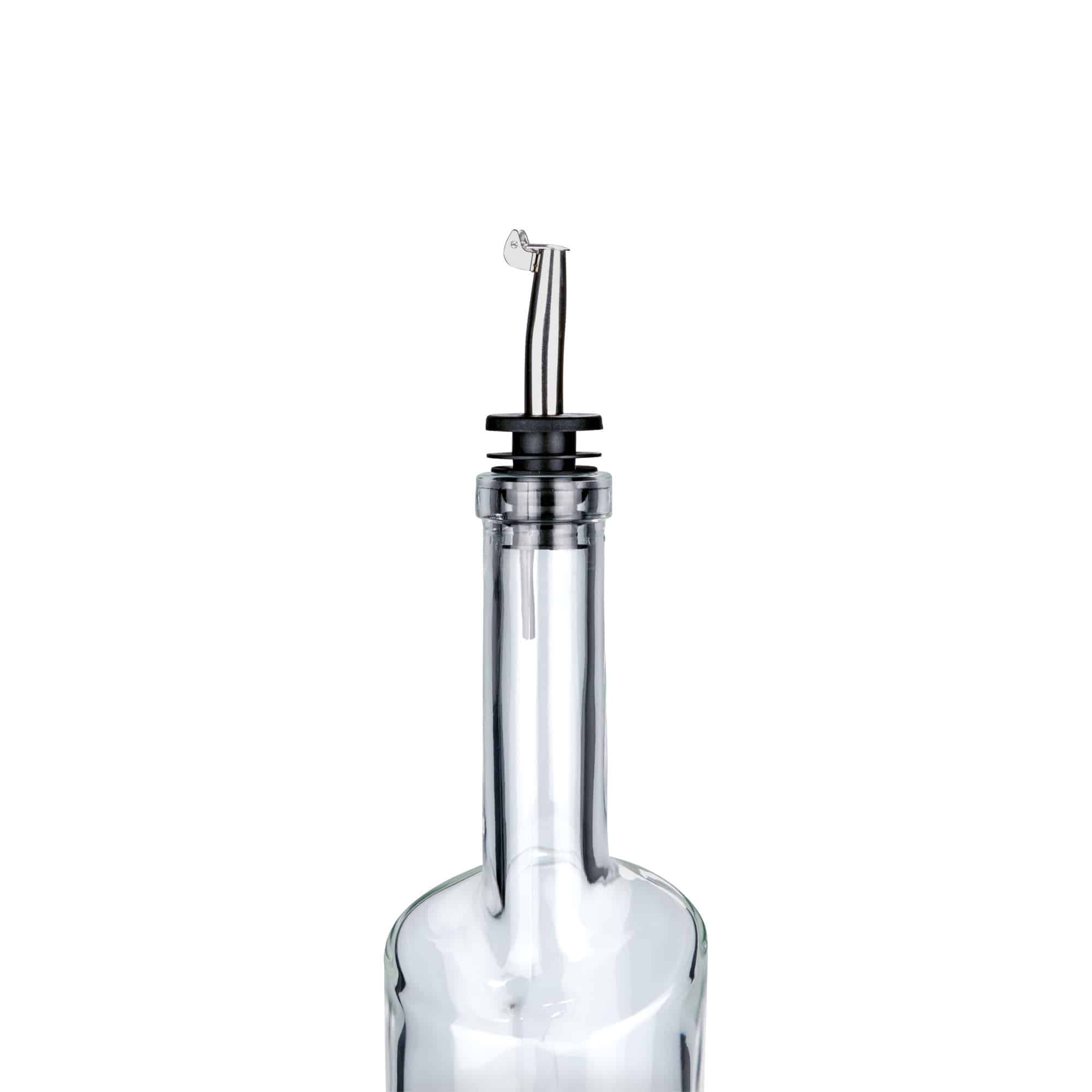 Nálevka Inox s kovovou klapkou, nerezová oceľ, strieborná