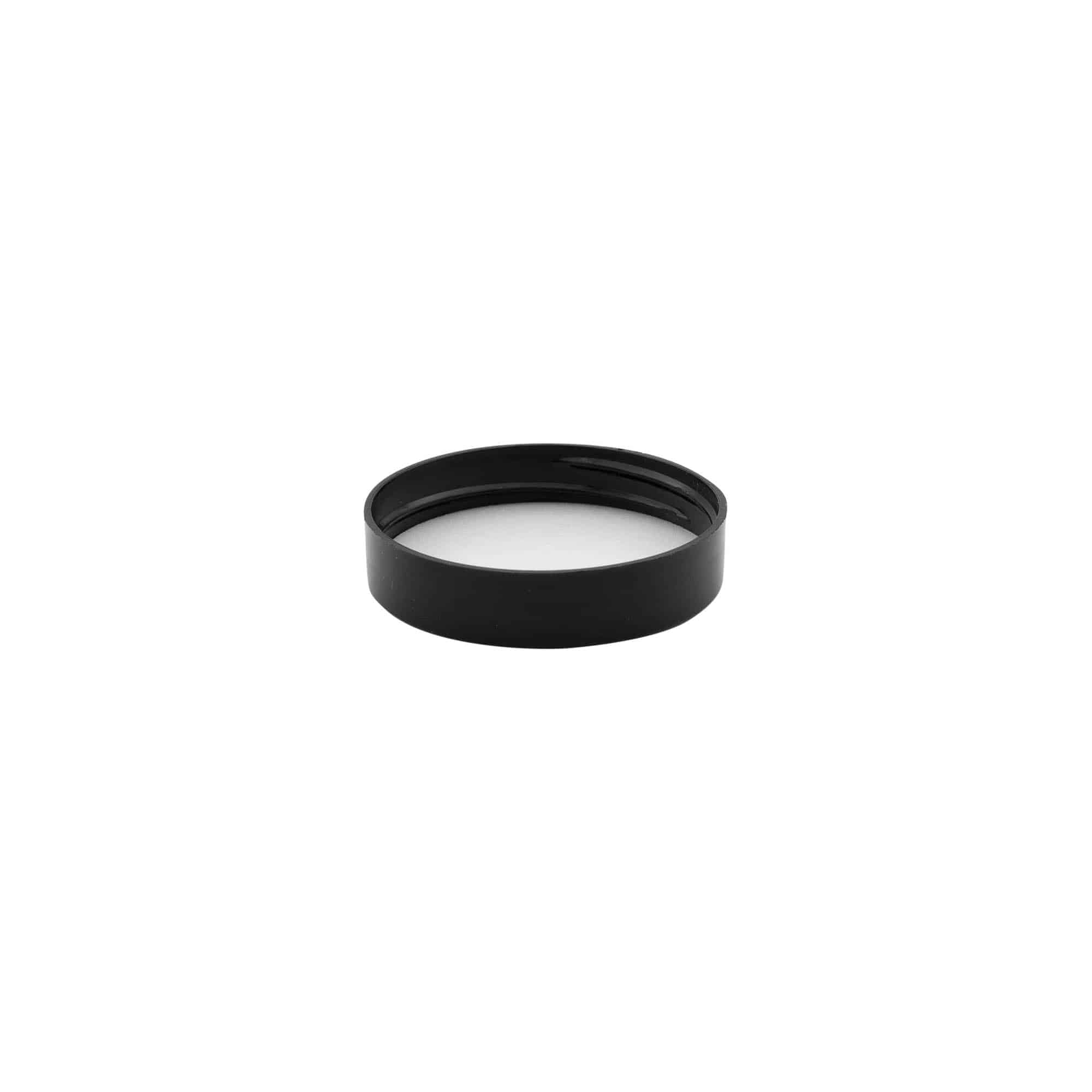 Skrutkovací uzáver, PP plast, čierny, pre hrdlo: 48/400