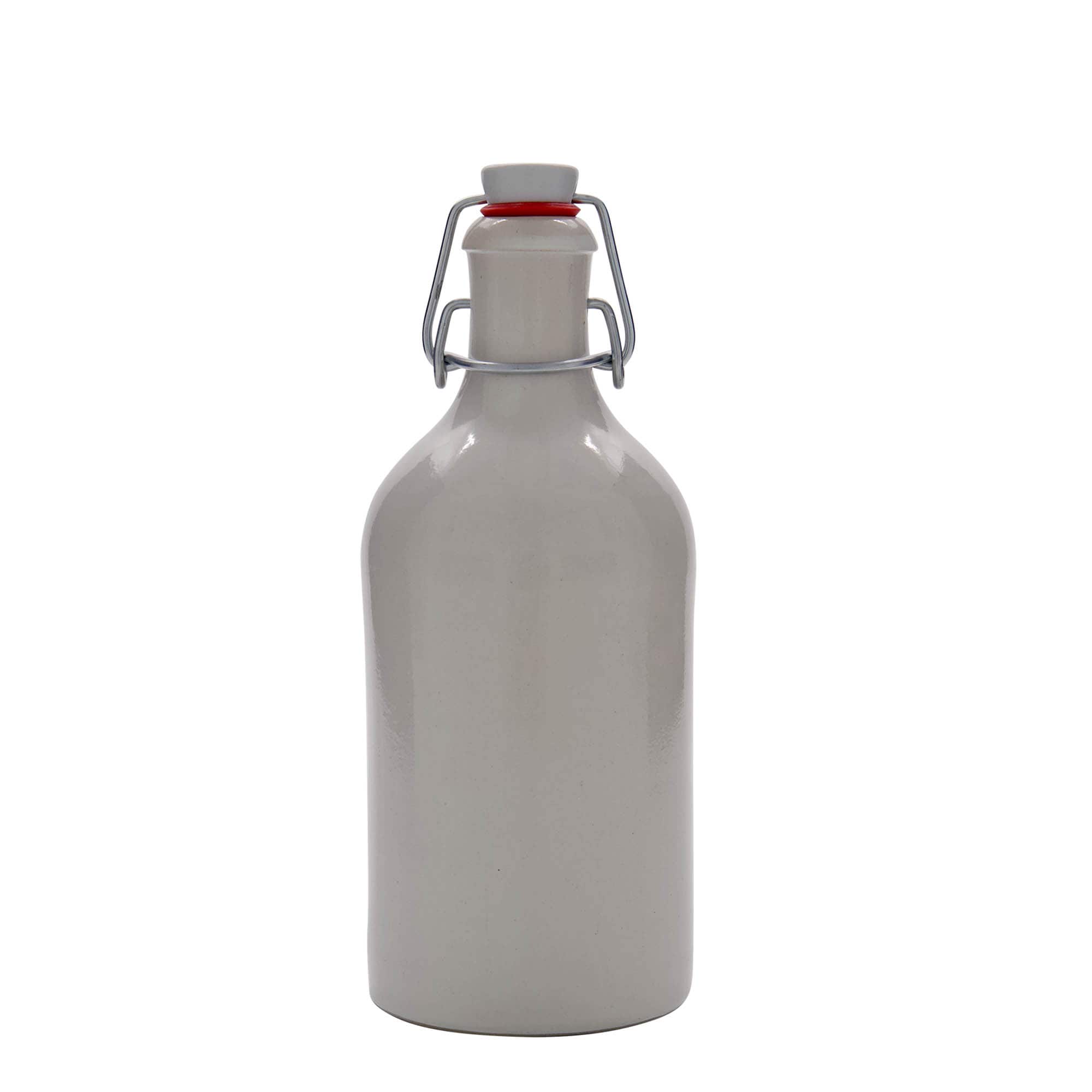 500 ml keramický džbán, kamenina, biely, hrdlo: uzáver s pákou