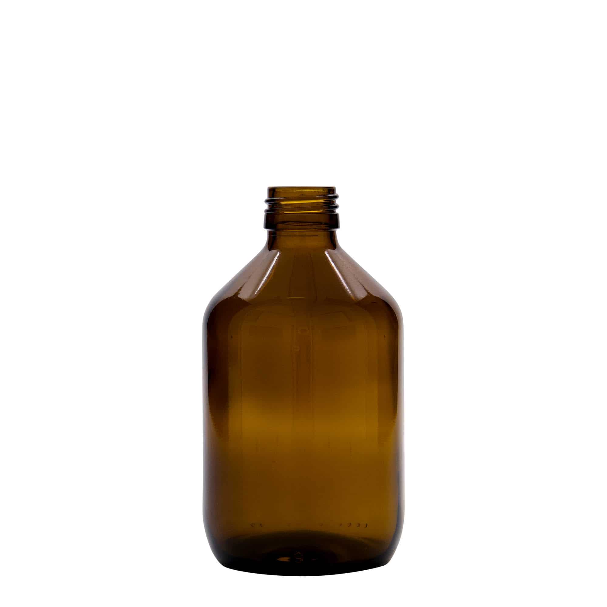 300 ml liekovka, hnedá farba, sklená, hrdlo: PP 28 300 ml liekovka, hnedá farba, sklená, hrdlo: PP 28