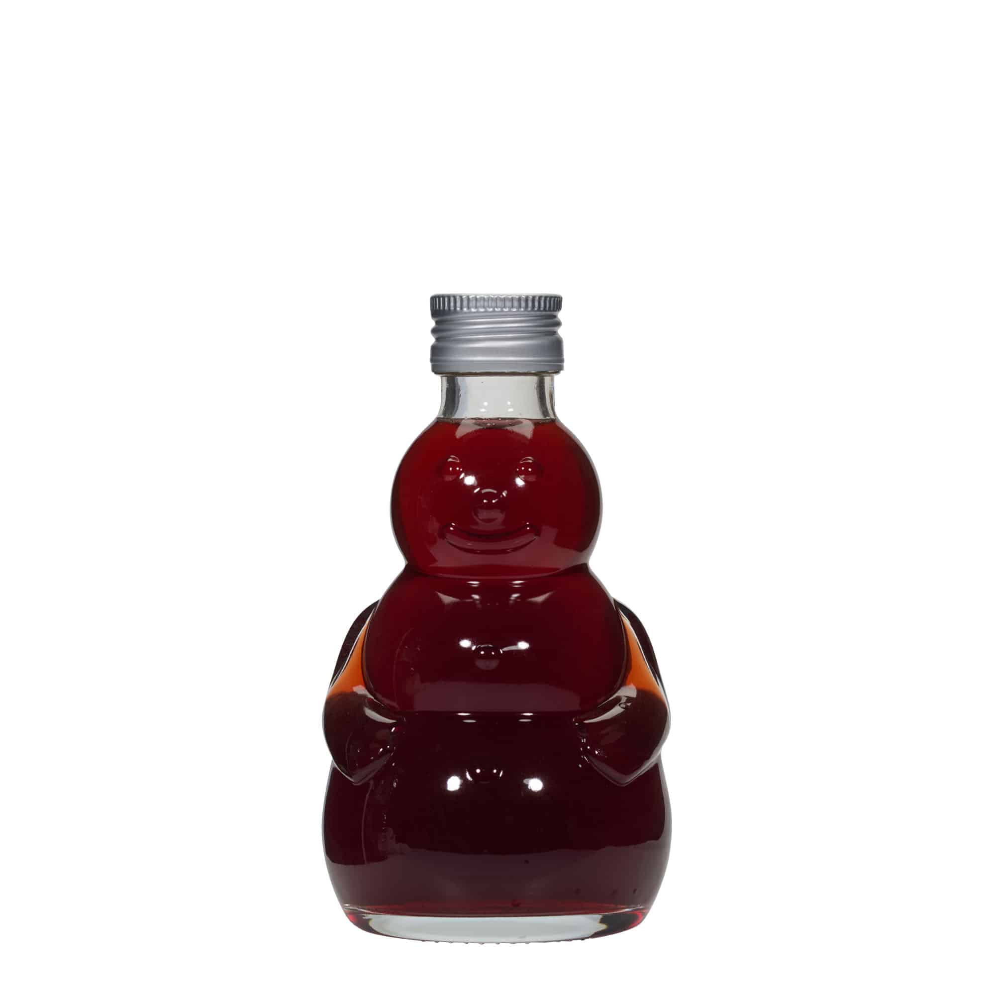 200 ml sklenená fľaša 'Snehuliak', hrdlo: PP 28