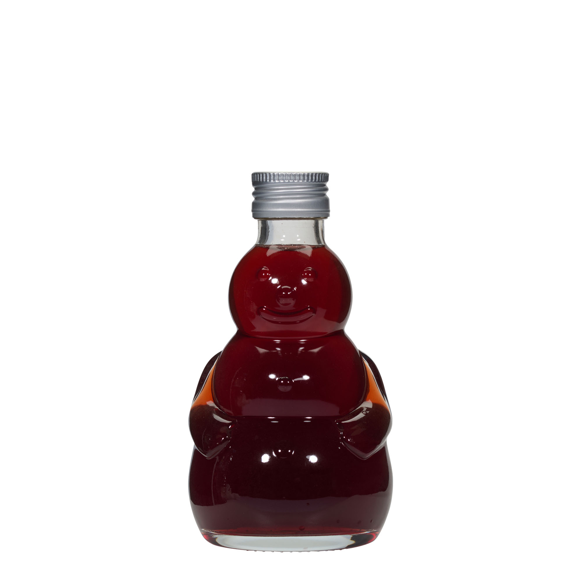 200 ml sklenená fľaša 'Snehuliak', hrdlo: PP 28