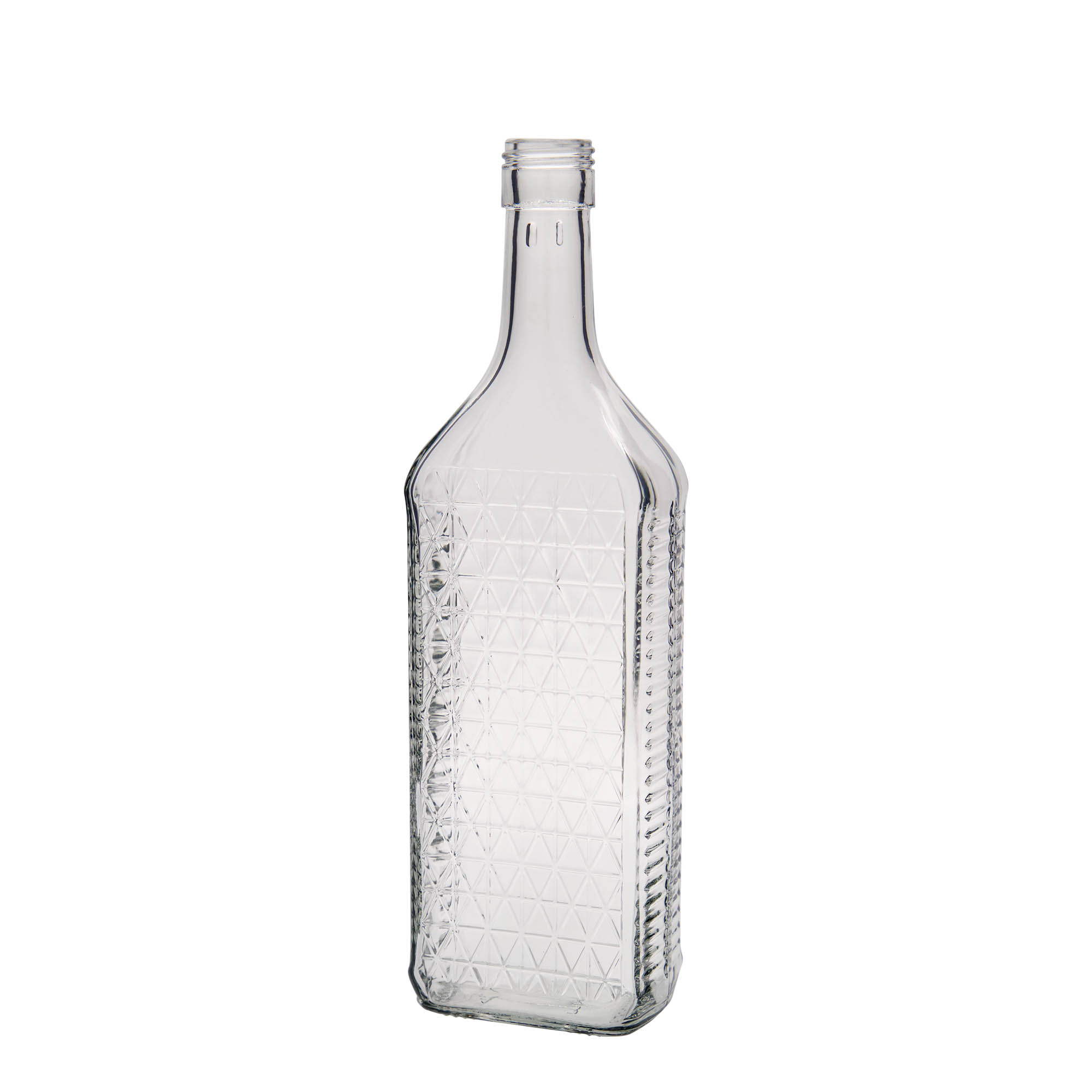 700 ml sklenená fľaša 'Caruso', obdĺžniková, hrdlo: PP 31,5