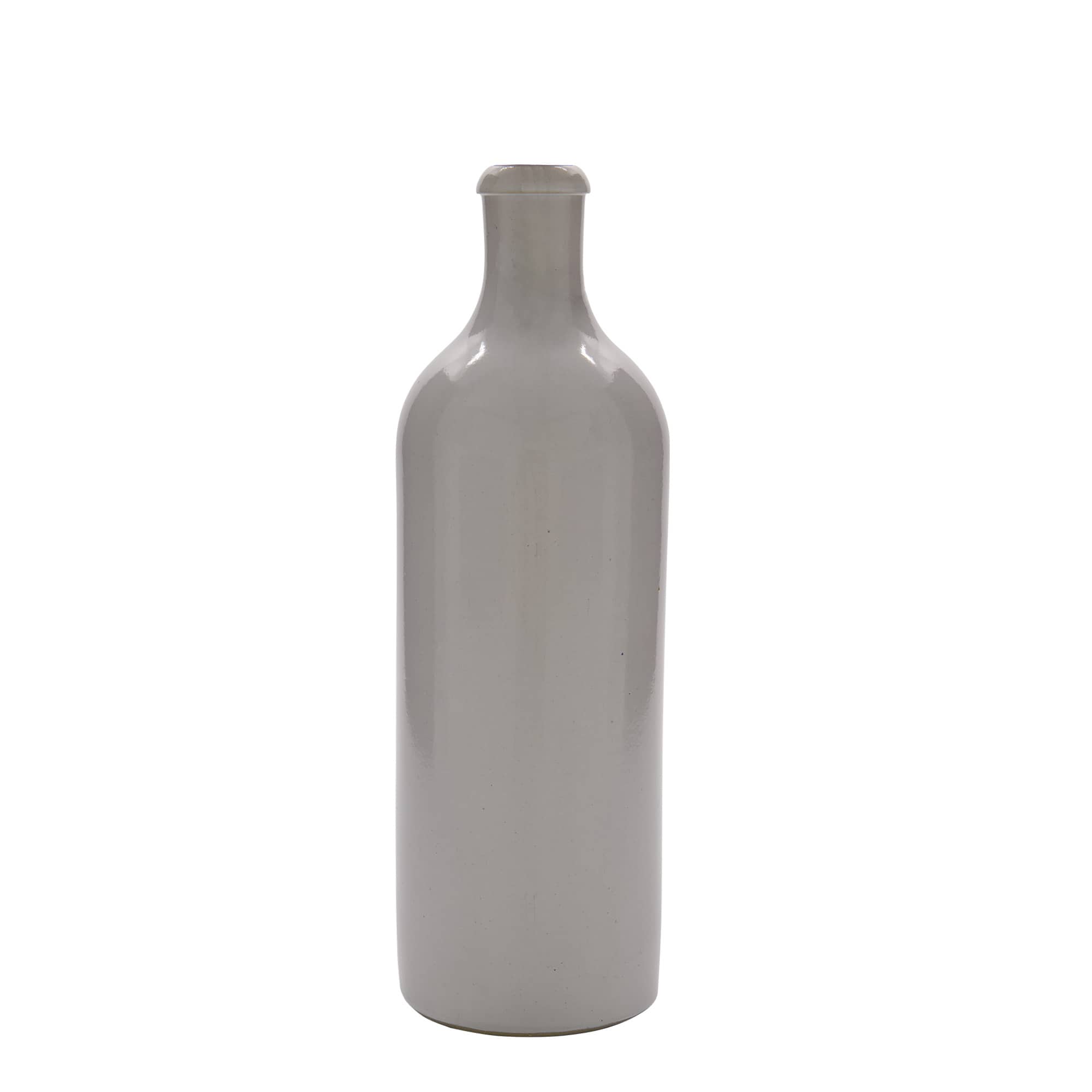 750 ml keramický džbán, kamenina, biely, hrdlo: uzáver s pákou