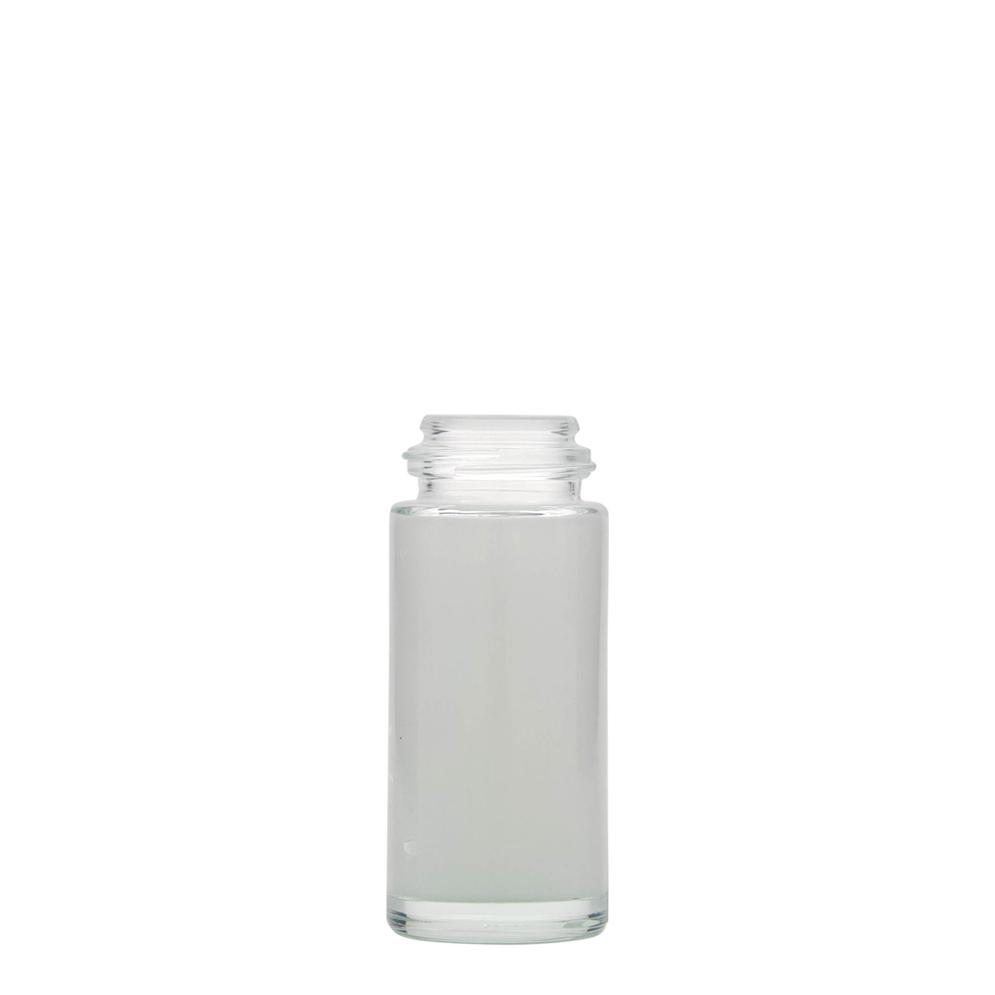 50 ml roll-on fľaštička, sklo, hrdlo: skrutkovací uzáver