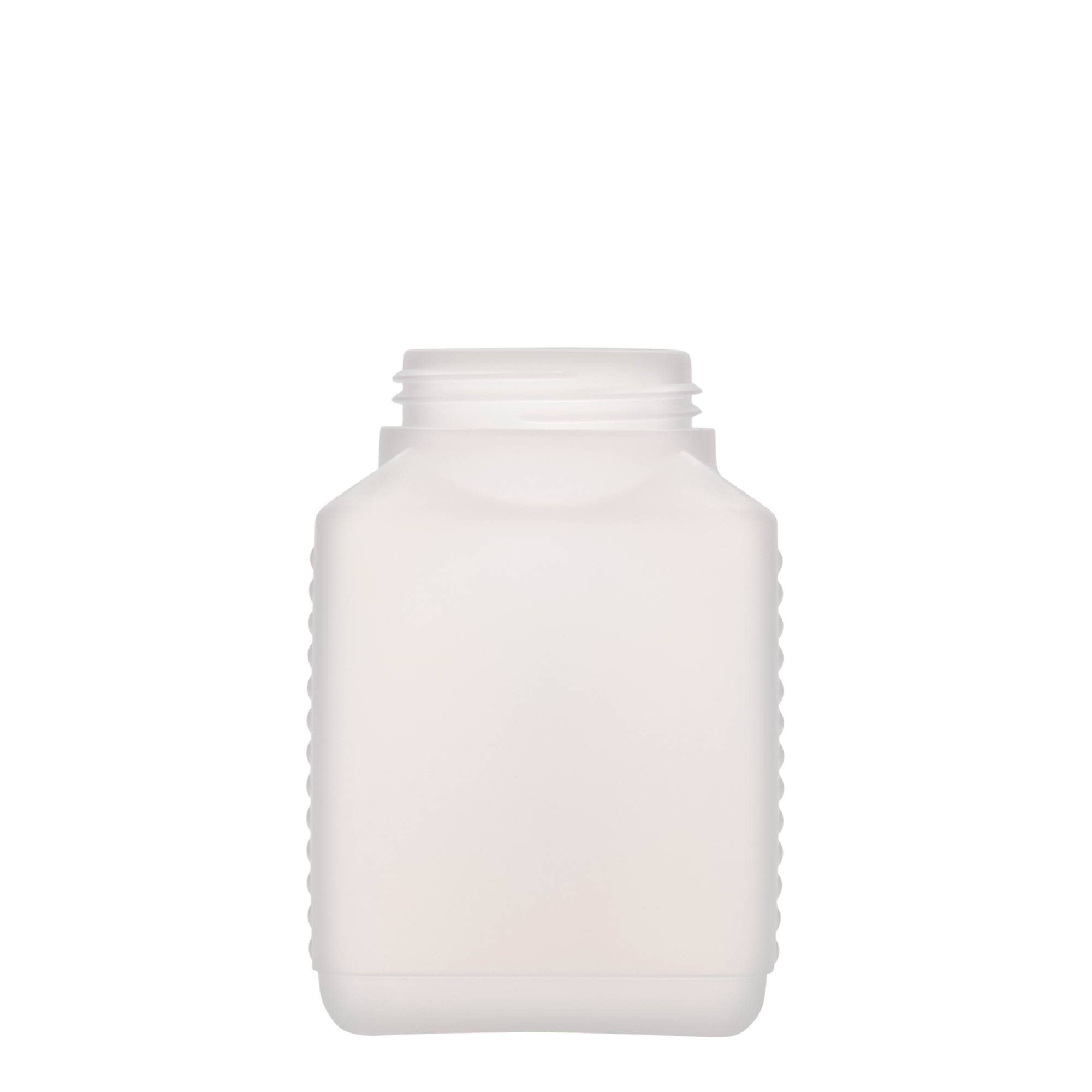 500 ml fľaša s širokým hrdlom, obdĺžniková, HDPE plast, prírodná, hrdlo: DIN 60 EPE 500 ml fľaša s širokým hrdlom, obdĺžniková, HDPE plast, prírodná, hrdlo: DIN 60 EPE
