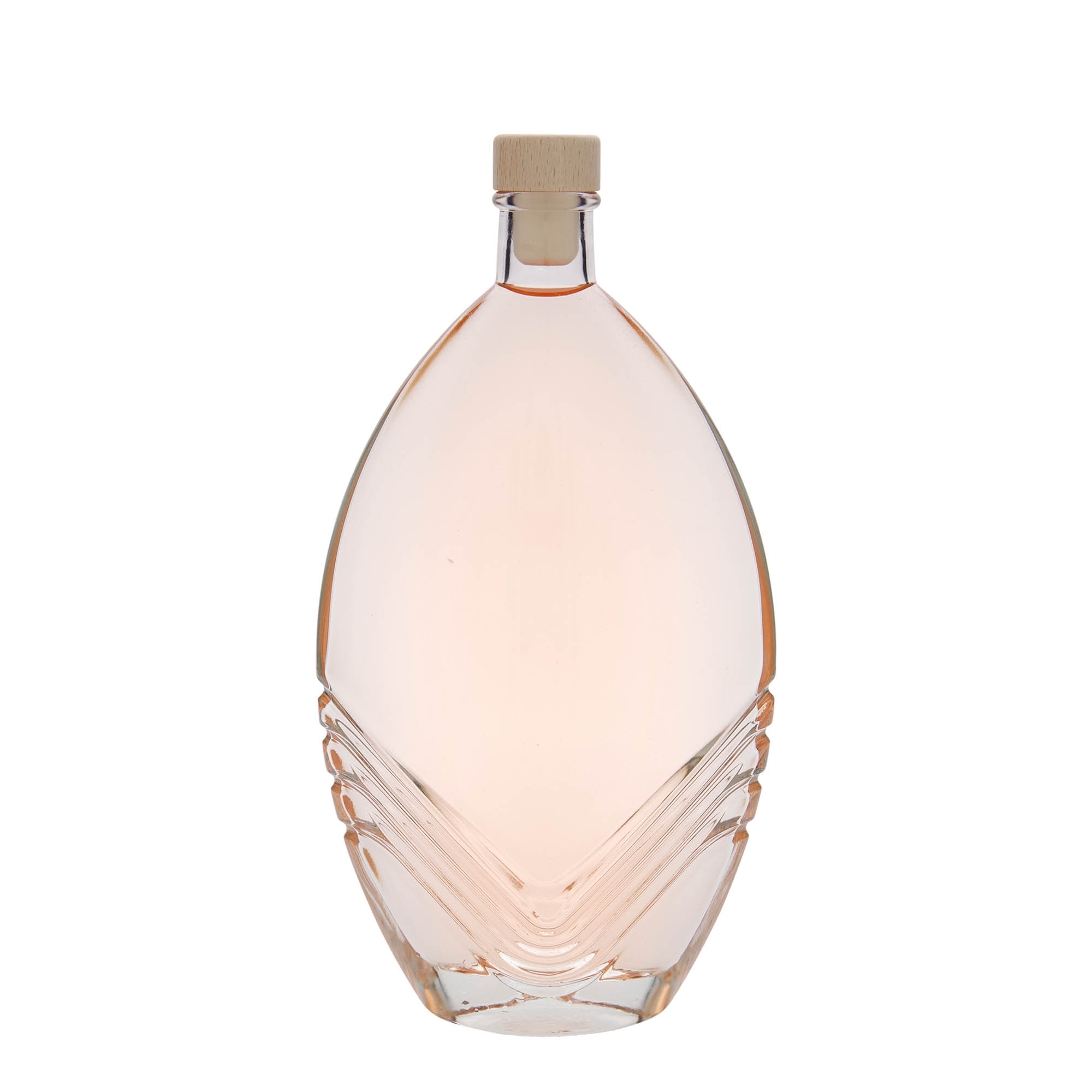 500 ml sklenená fľaša 'Florence', oválna, hrdlo: korkové