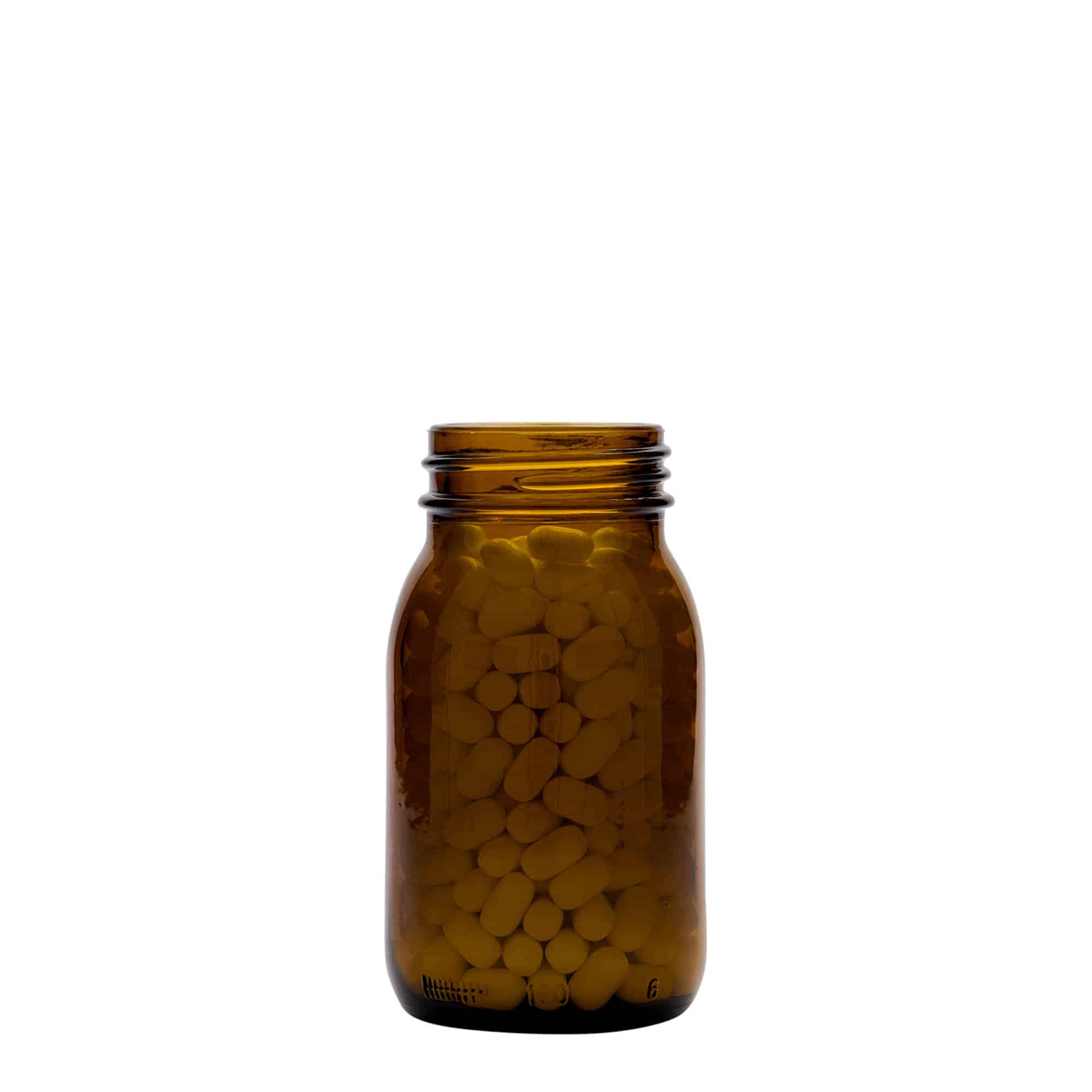 150 ml pohár so širokým hrdlom, hnedá farba, hrdlo: DIN 45