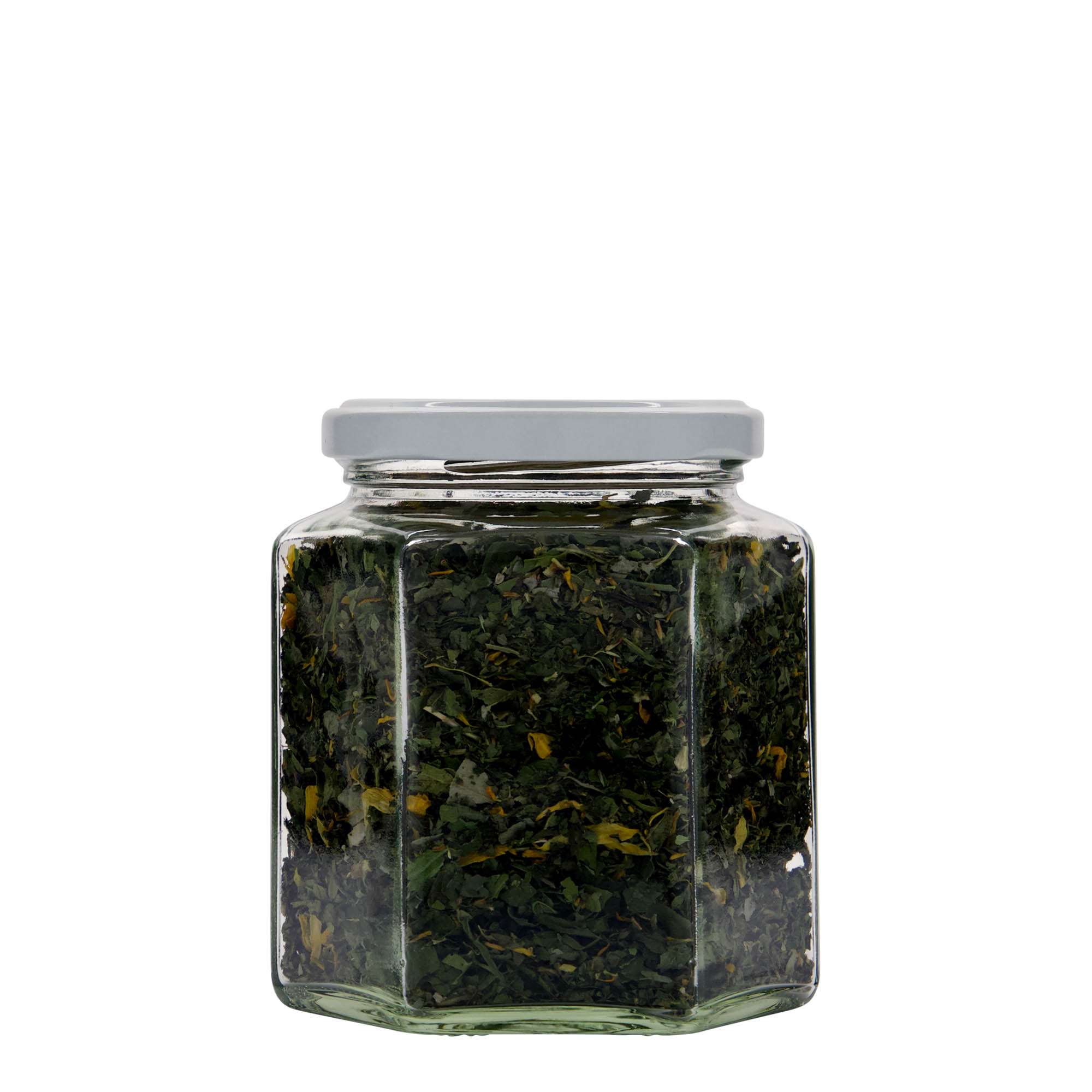 390 ml šesťhranná nádoba, hrdlo: Twist-Off (TO 70) 390 ml šesťhranná nádoba, hrdlo: Twist-Off (TO 70)