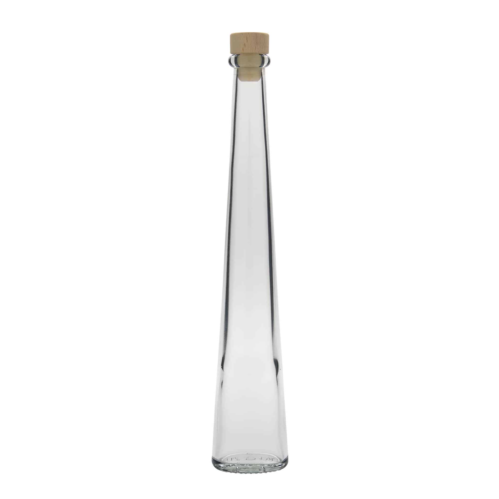 200 ml sklená fľaša „Dama Ovale“, oválna, hrdlo: korok
