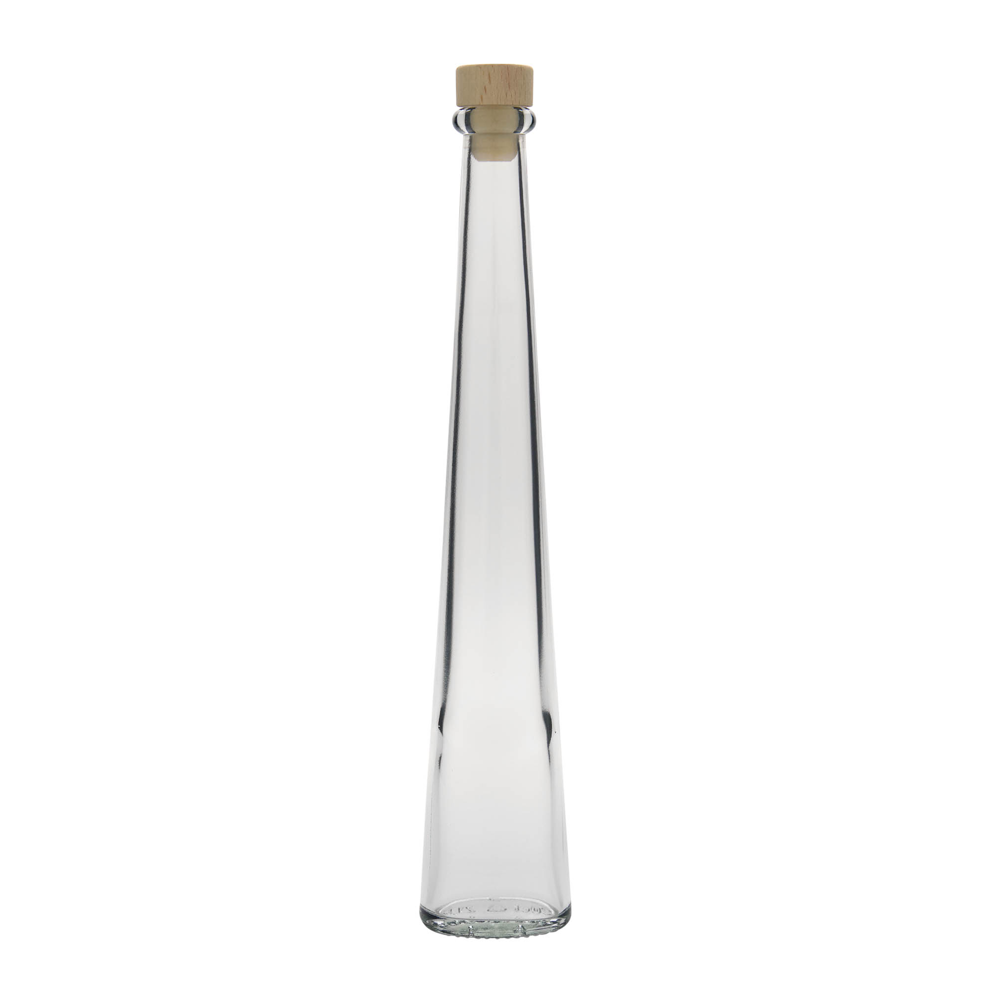 200 ml sklenená fľaša 'Dama Ovale', oválna, hrdlo: korok