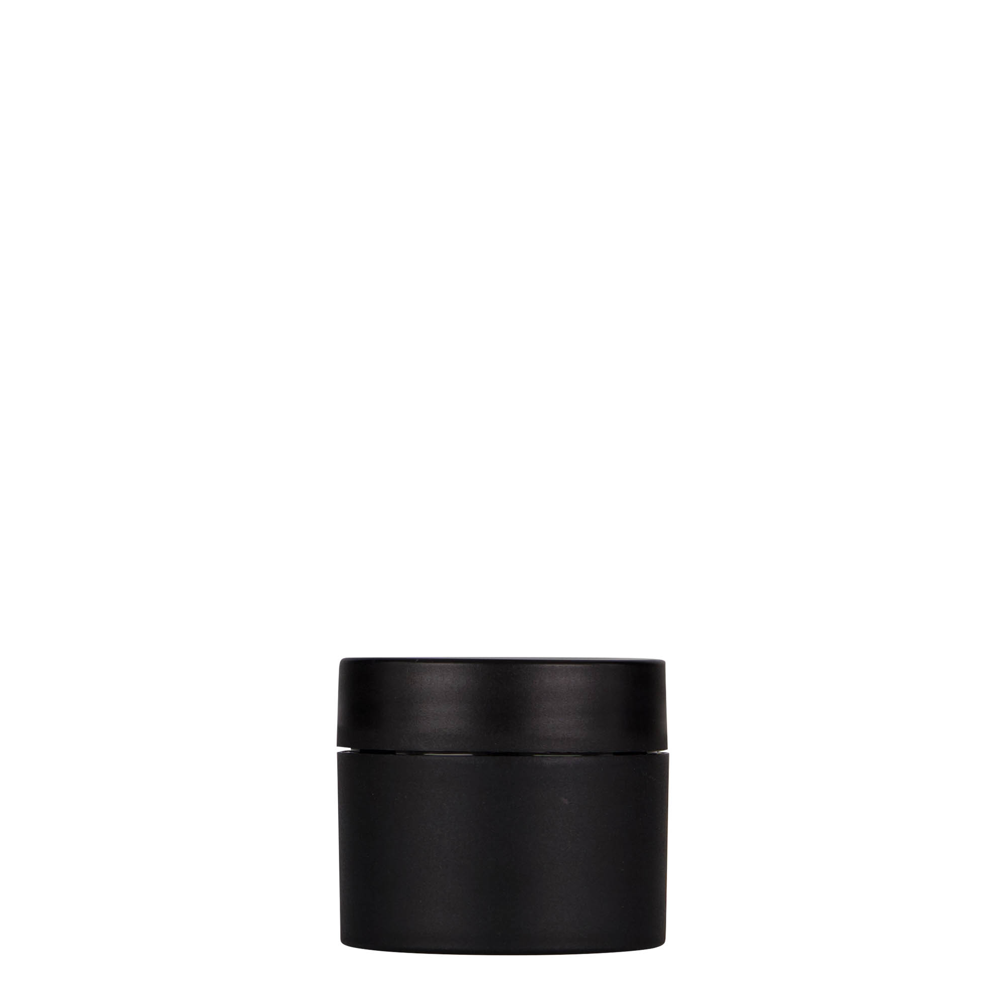 30 ml plastová dóza 'Antonella', PP, čierna, hrdlo: závitové uzáver