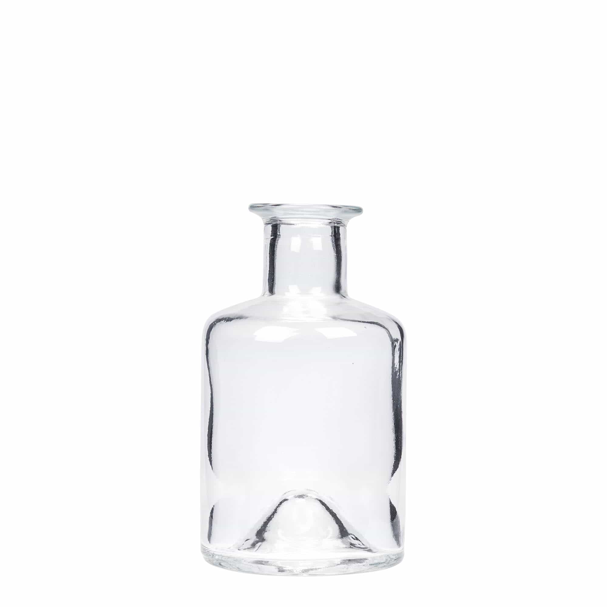 200 ml lekárenská sklenená fľaša, hrdlo: korkové