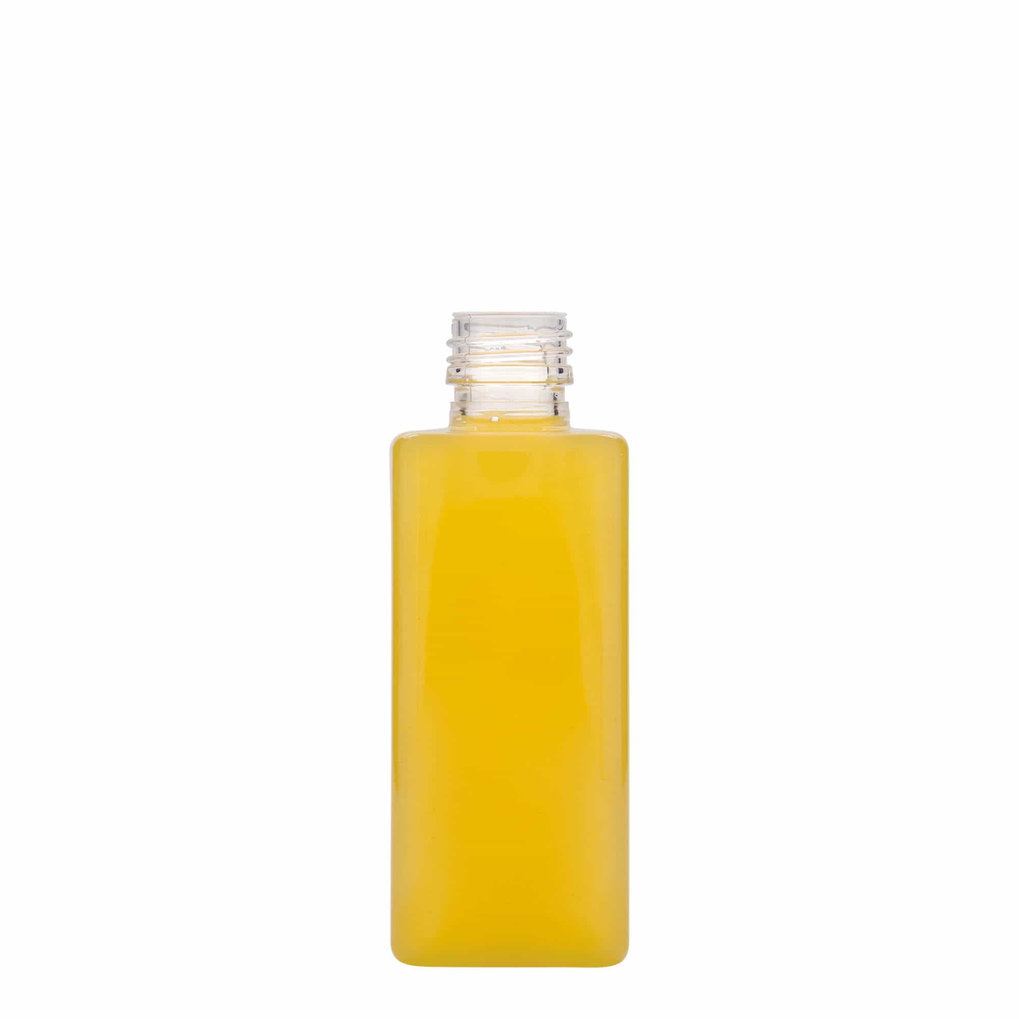 250 ml PET fľaša 'Karl', štvorcová, plast, hrdlo: PP 28