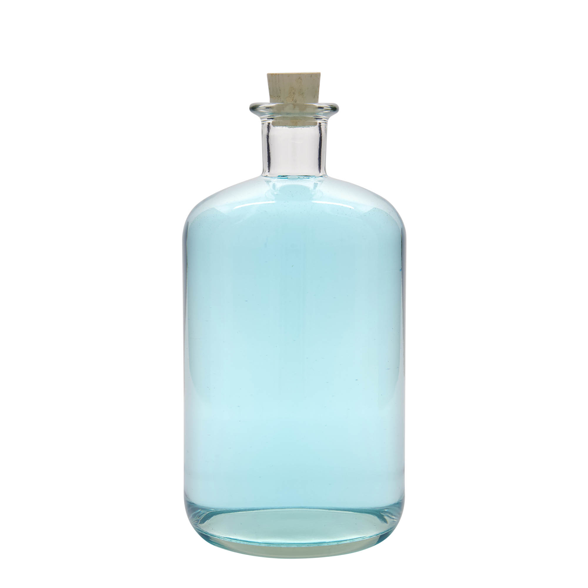 1.500 ml lekárnická sklenená fľaša, hrdlo: korkové
