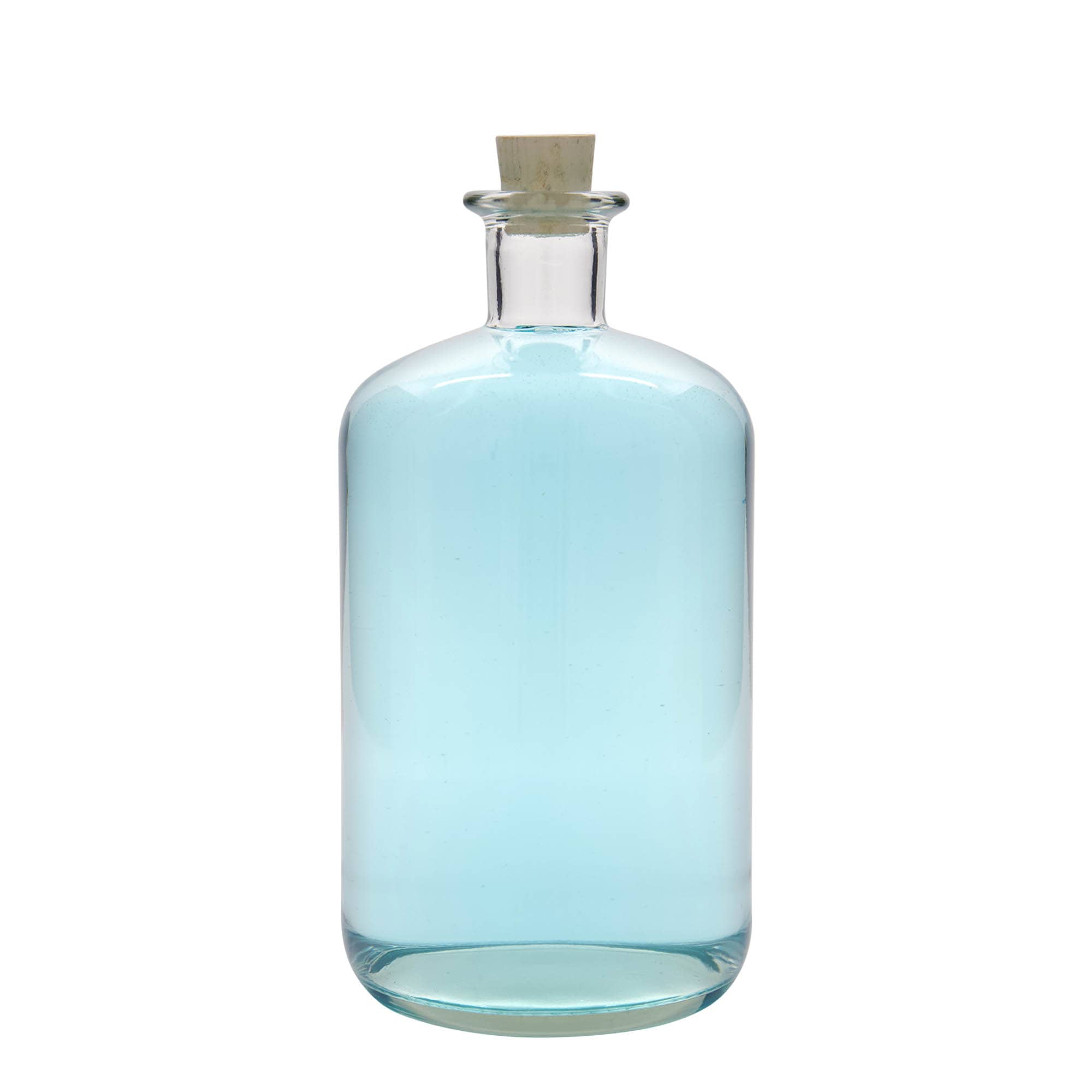 1.500 ml lekárnická sklenená fľaša, hrdlo: korkové