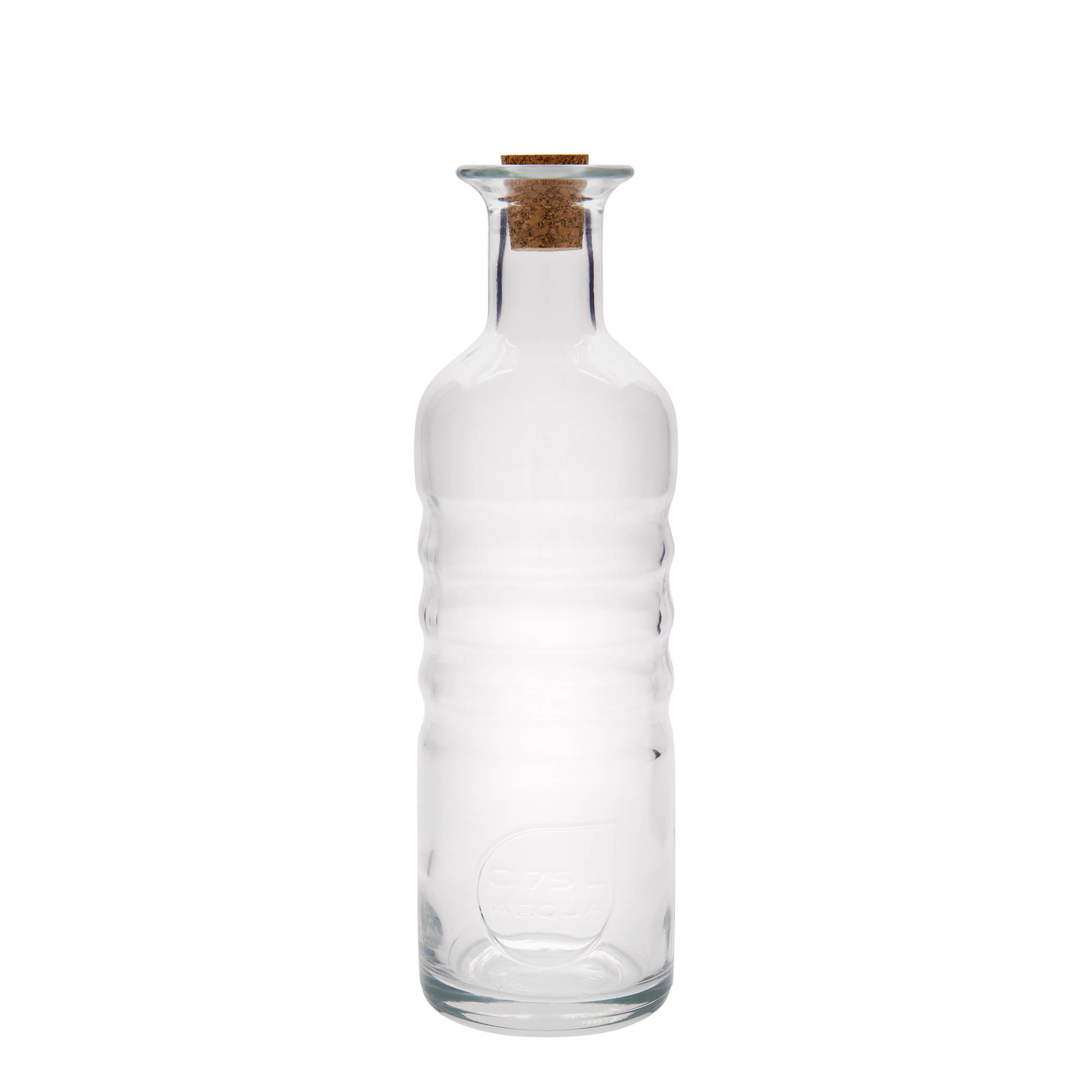 750 ml sklenená fľaša 'Optima Acqua', hrdlo: korok