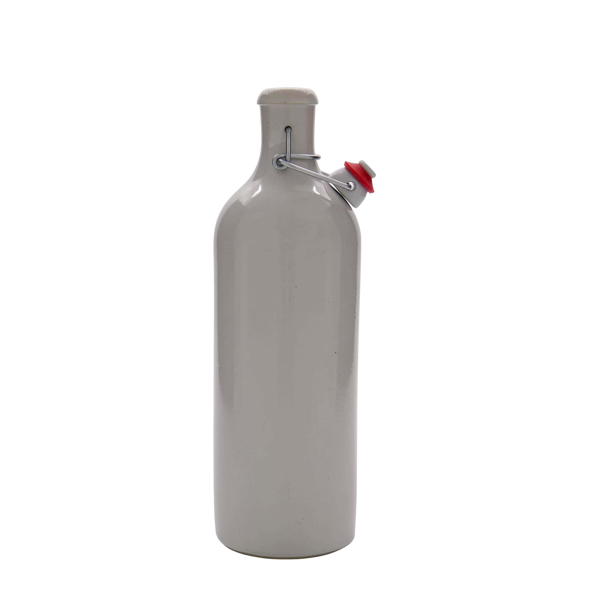 750 ml keramický džbán, kamenina, biely, hrdlo: uzáver s pákou