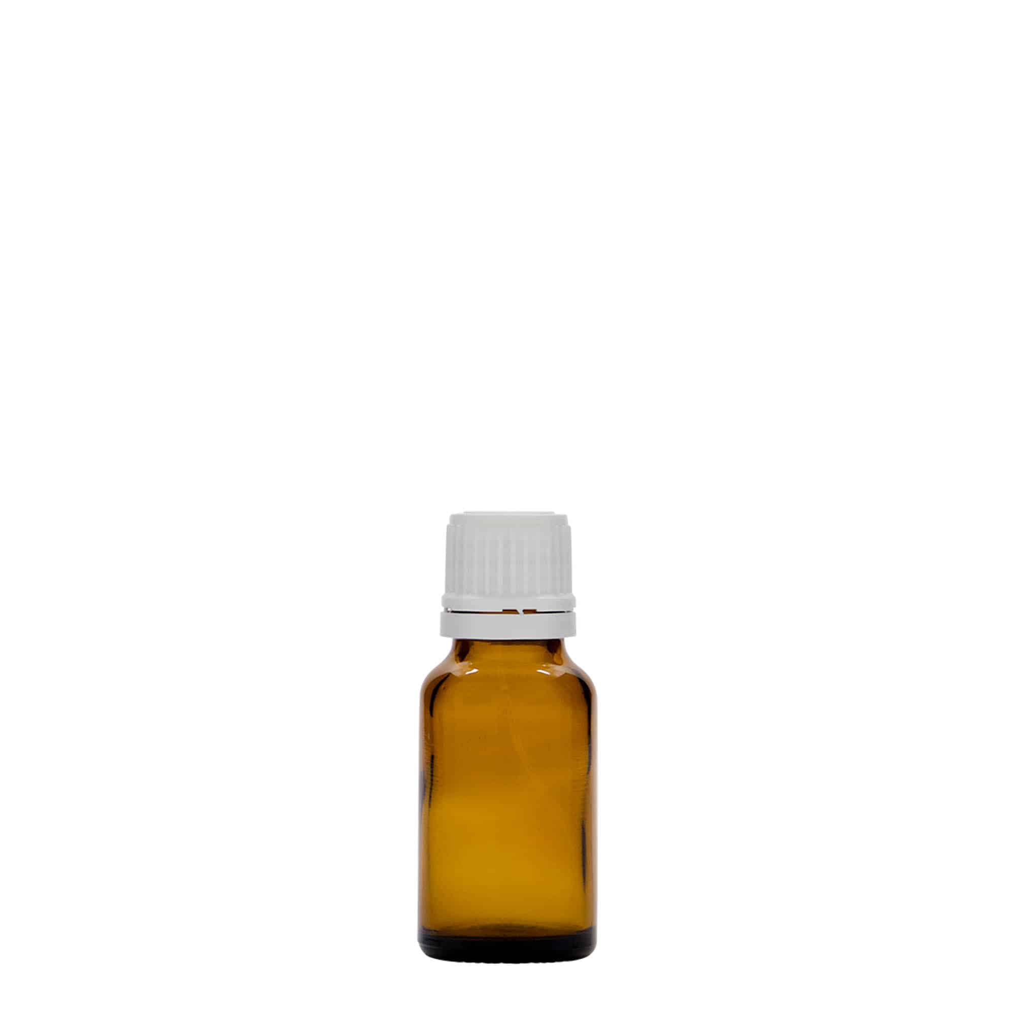 15 ml lekárska fľaštička, sklo, hnedá, hrdlo: DIN 18