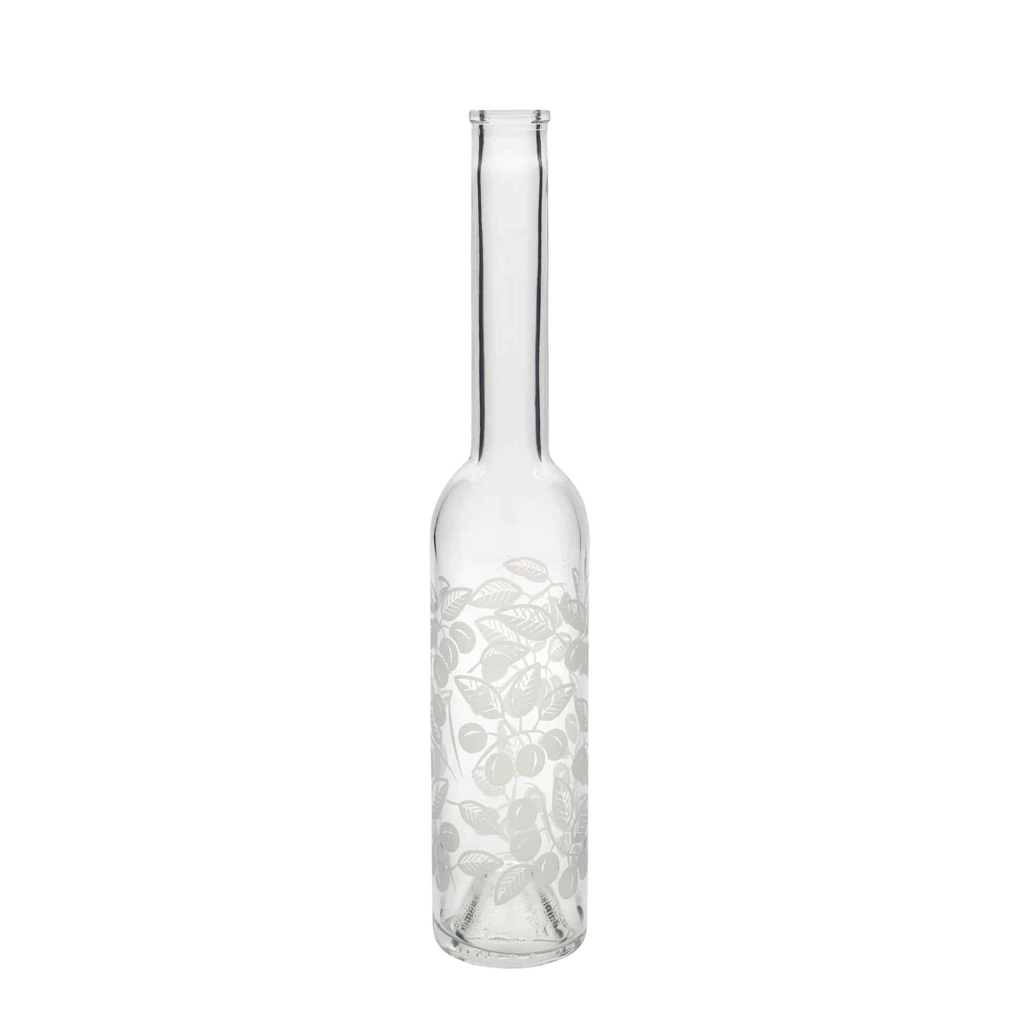 350 ml sklenená fľaša 'Opera', motív: mirabelky, hrdlo: korok
