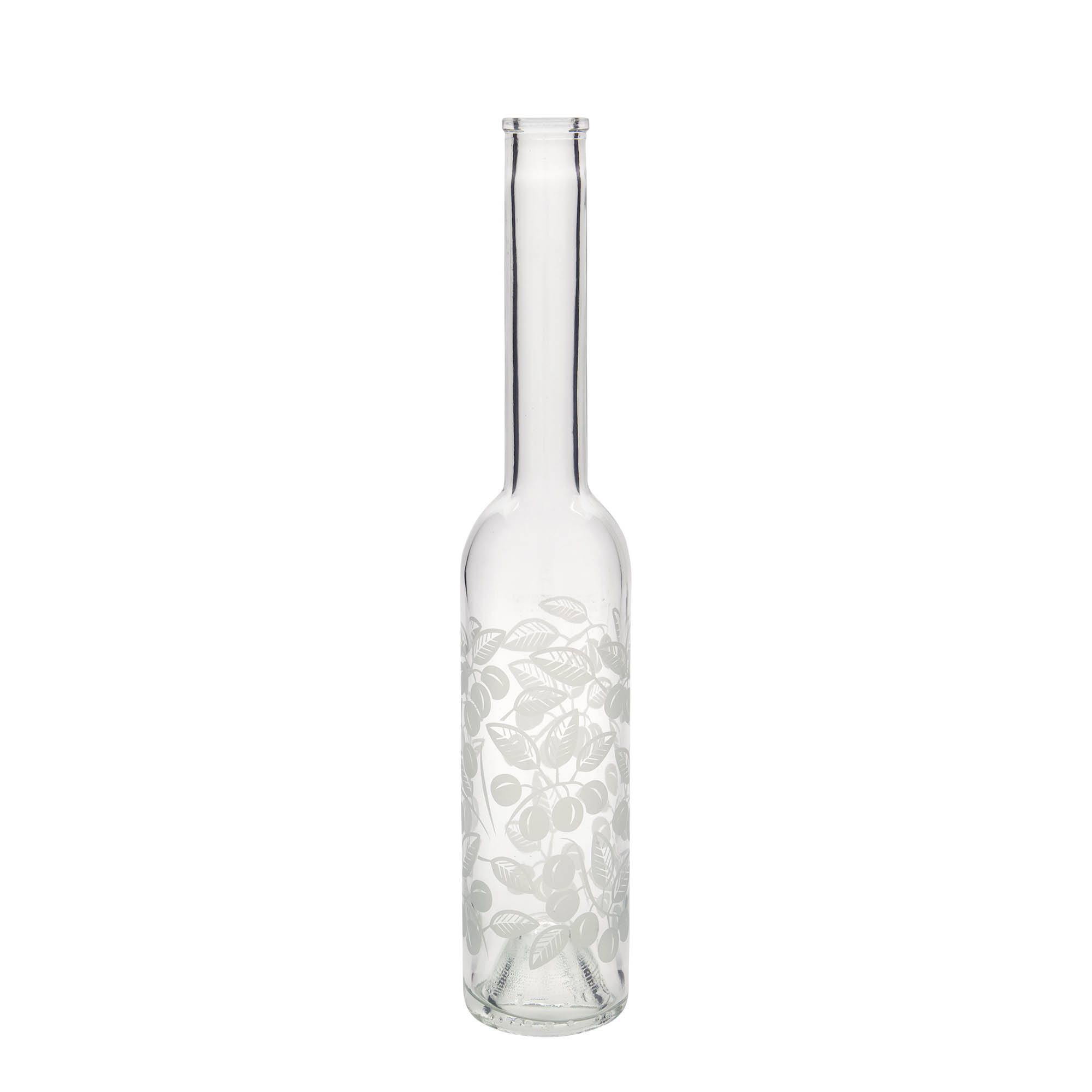 350 ml sklenená fľaša 'Opera', motív: mirabelky, hrdlo: korok 350 ml sklenená fľaša 'Opera', motív: mirabelky, hrdlo: korok