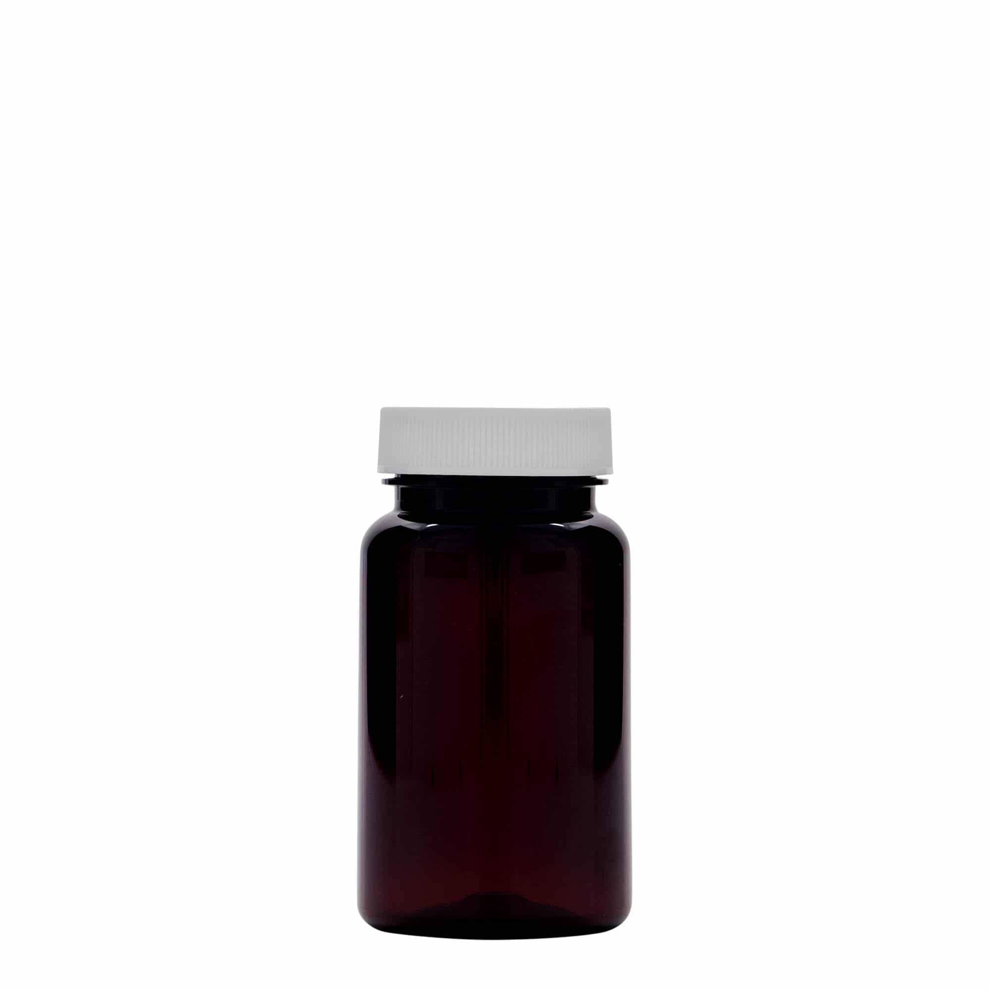 100 ml PET Packer, plast, hnedá farba, hrdlo: GPI 38/400