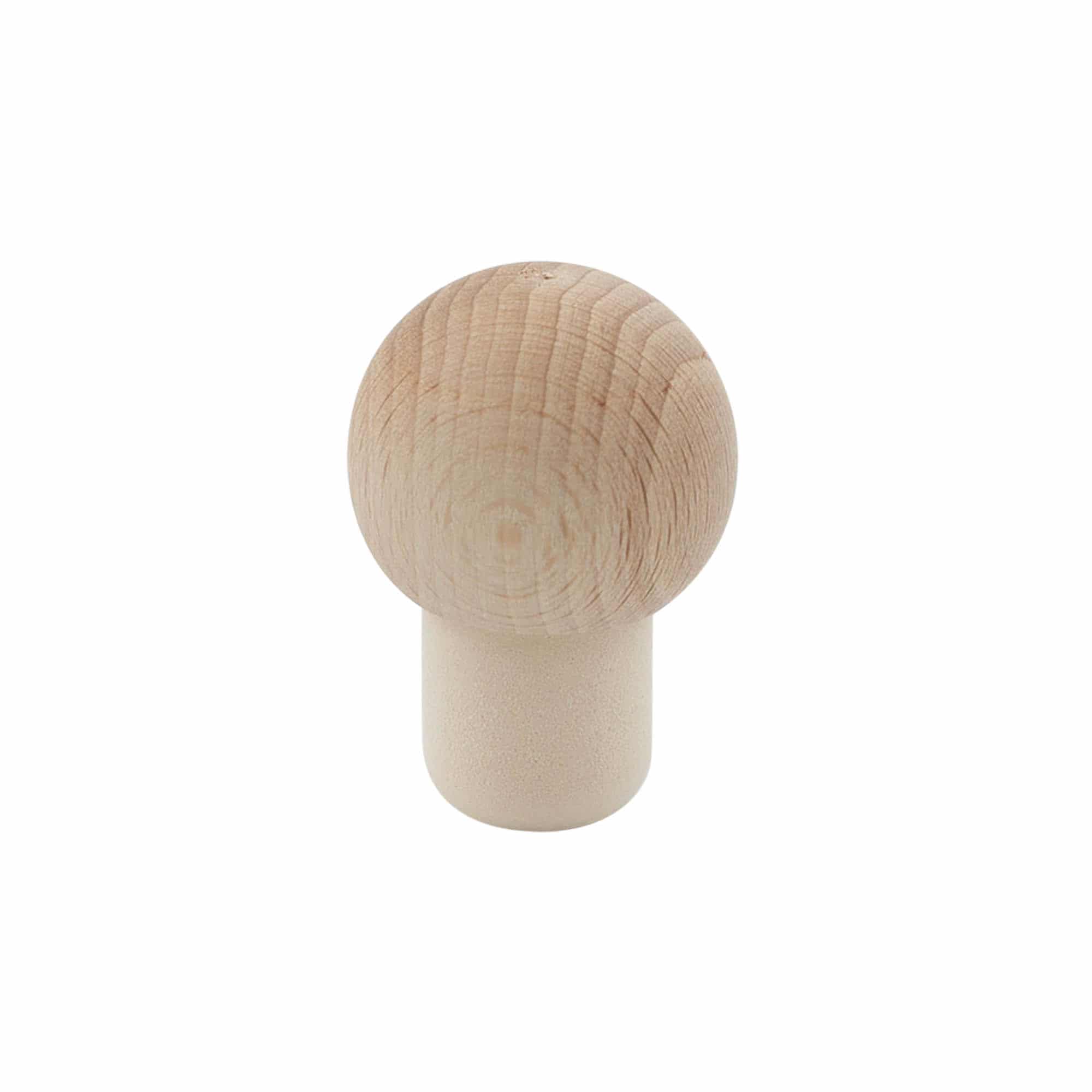 Zátky s hmatníkom 19 mm „Guľa“, drevo/plast, pre hrdlo: korok