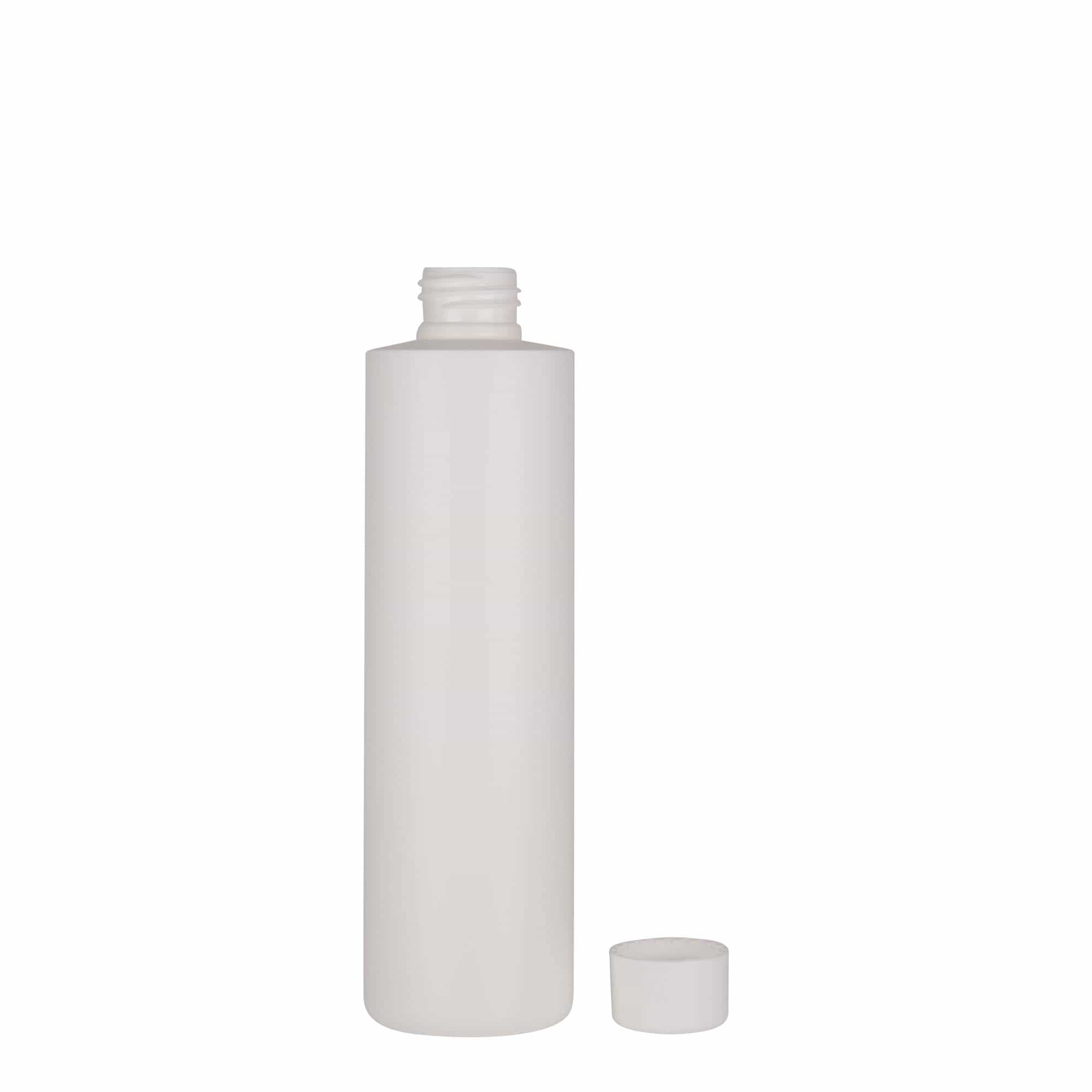 250 ml plastová fľaša „Pípa“, Green HDPE, biela farba, hrdlo: 24/410