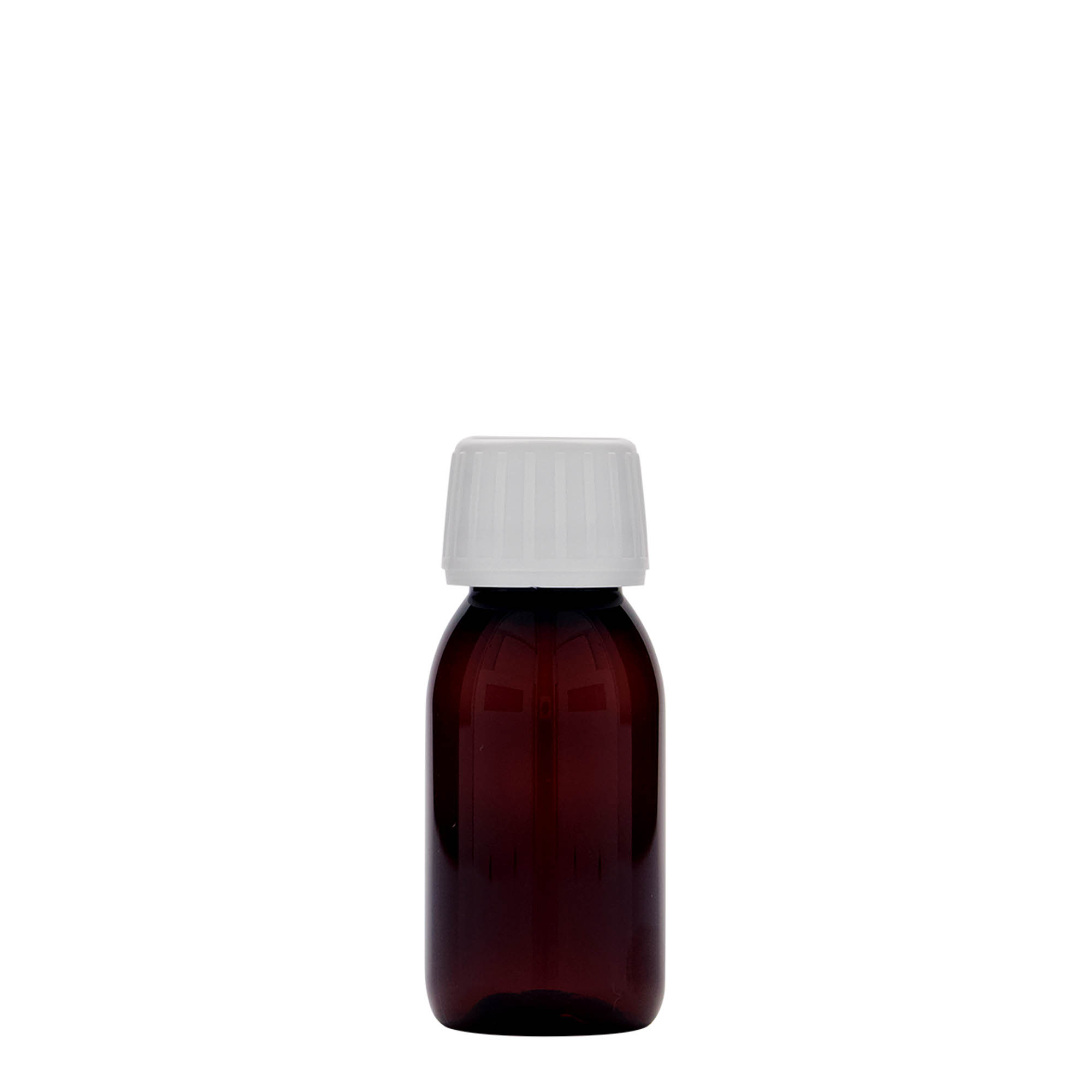 60 ml PET medicínska fľaša, hnedá, plast, hrdlo: PP 28