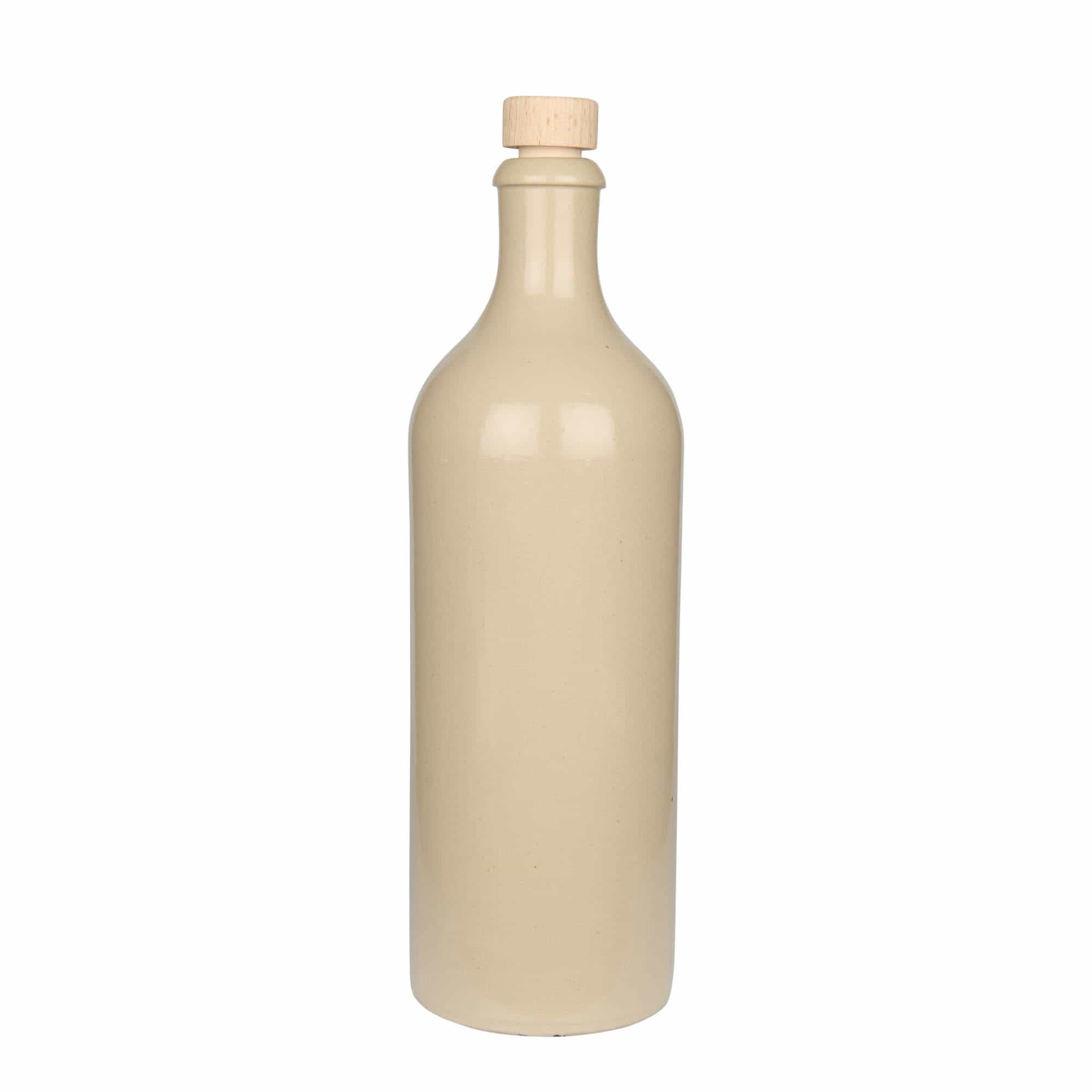 750 ml hlinený krčah, kamenina, béžová farba, hrdlo: korok