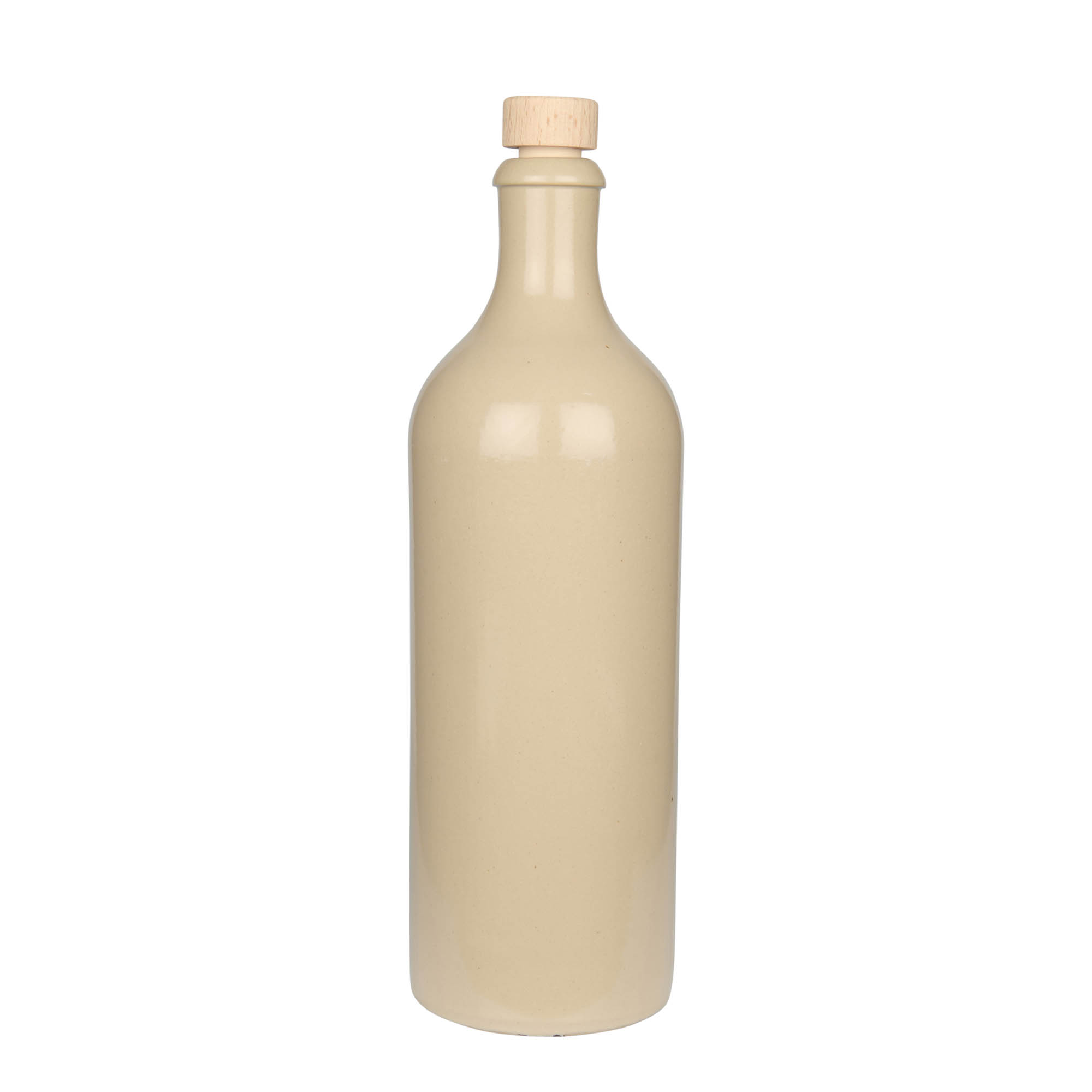 750 ml hlinený džbán, kamenina, béžový, hrdlo: korkové