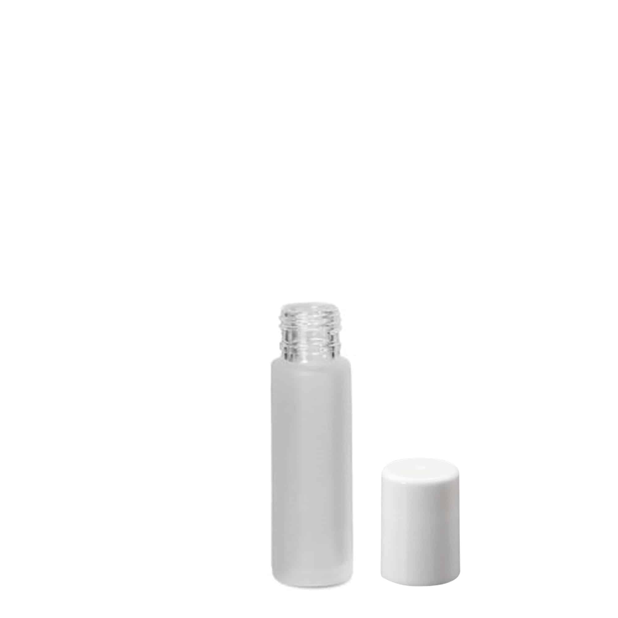 10 ml roll-on fľaša, sklo, matné, hrdlo: skrutkovací uzáver