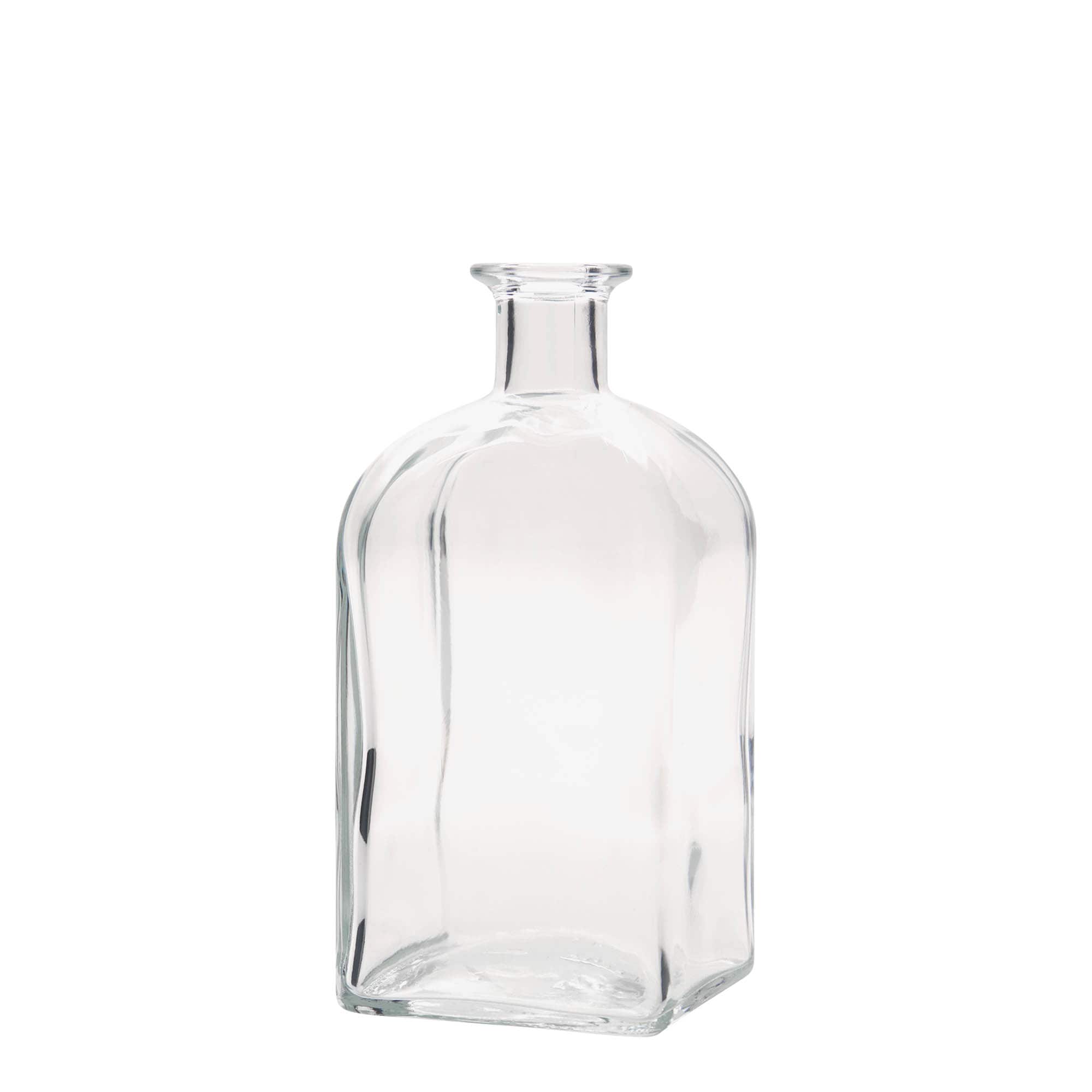 700 ml sklenená fľaša Apotheker Carré, štvorcová, hrdlo: korok