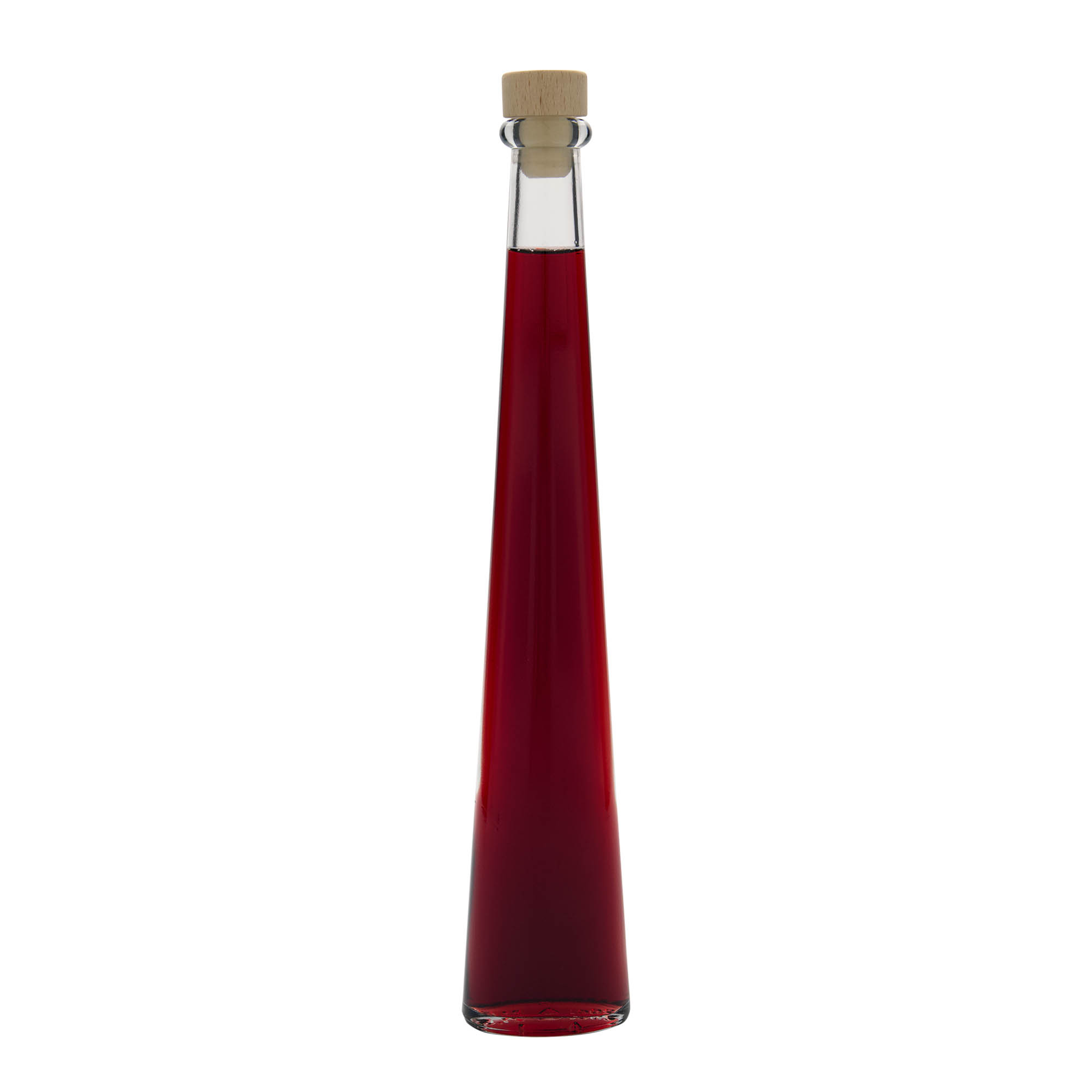 200 ml sklenená fľaša 'Dama Ovale', oválna, hrdlo: korok